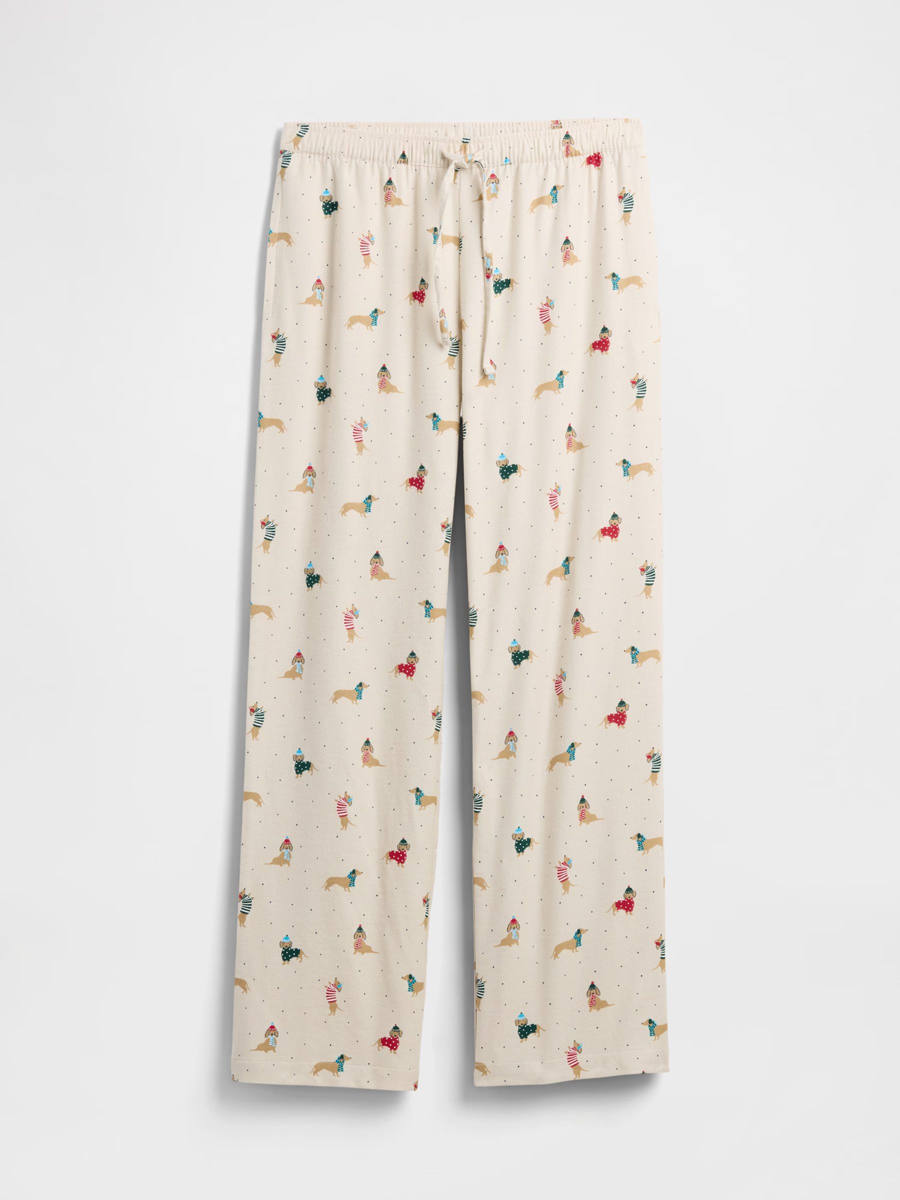 Cream Flannel Pull On Pyjama Bottoms - Image 4 of 4
