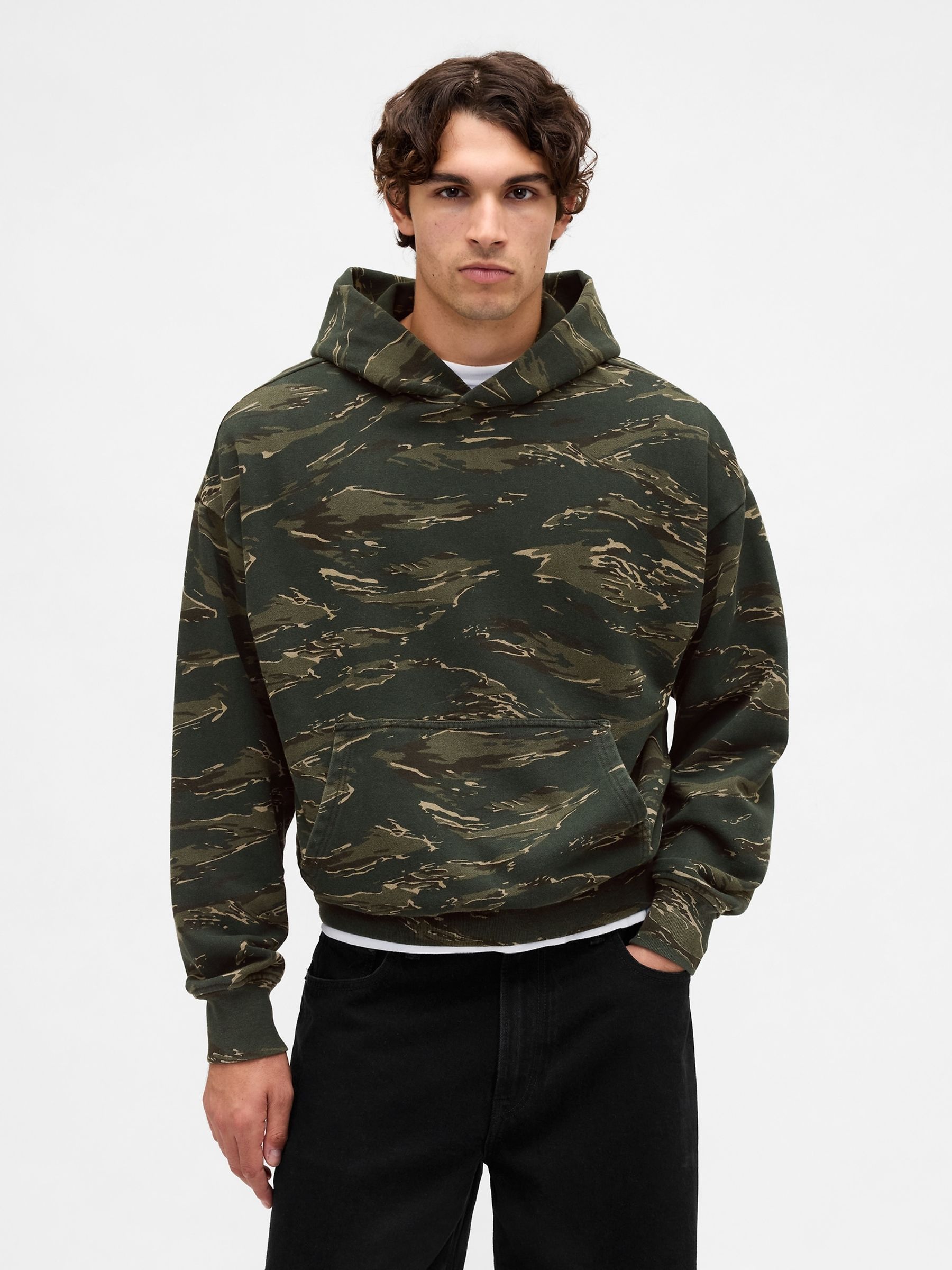 Dark Green Heavyweight Oversized Hoodie - Image 1 of 6