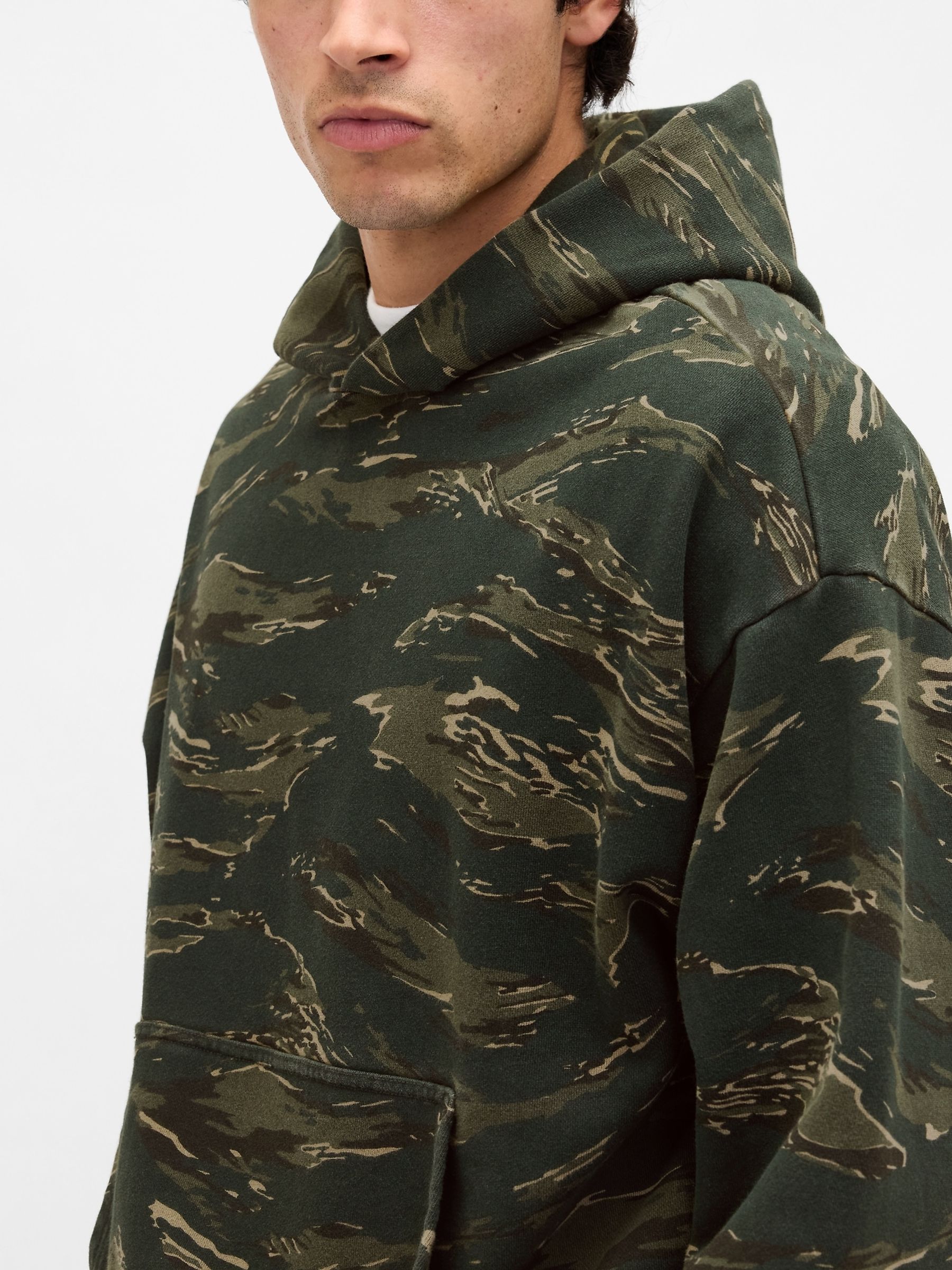Dark Green Heavyweight Oversized Hoodie - Image 4 of 6