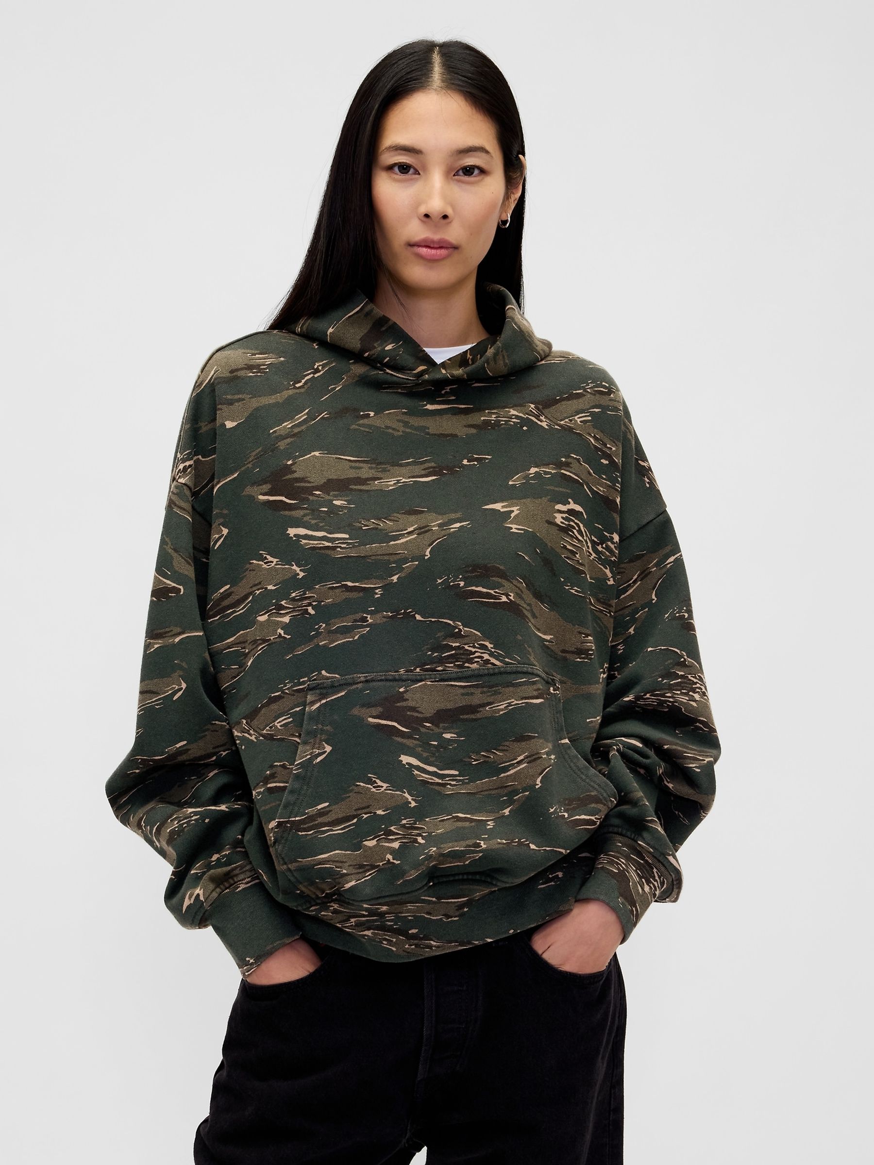 Dark Green Heavyweight Oversized Hoodie - Image 6 of 6