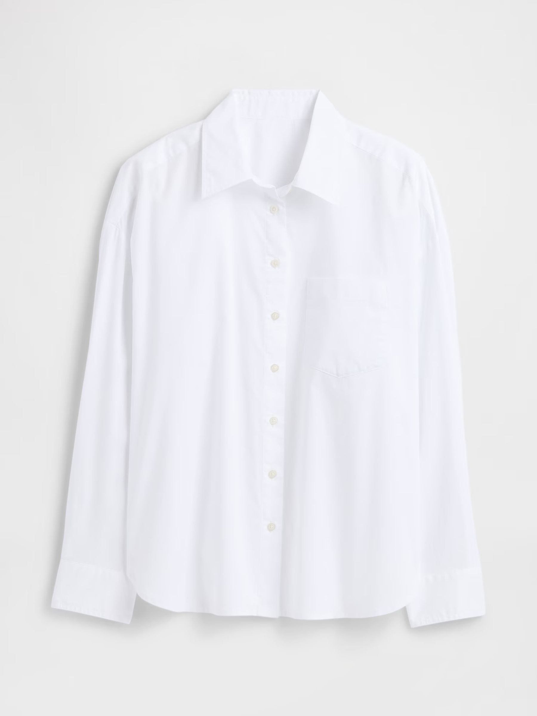 White Oversized Shirt in Poplin - Image 5 of 5 White Oversized Shirt in Poplin - Image 5 of 5