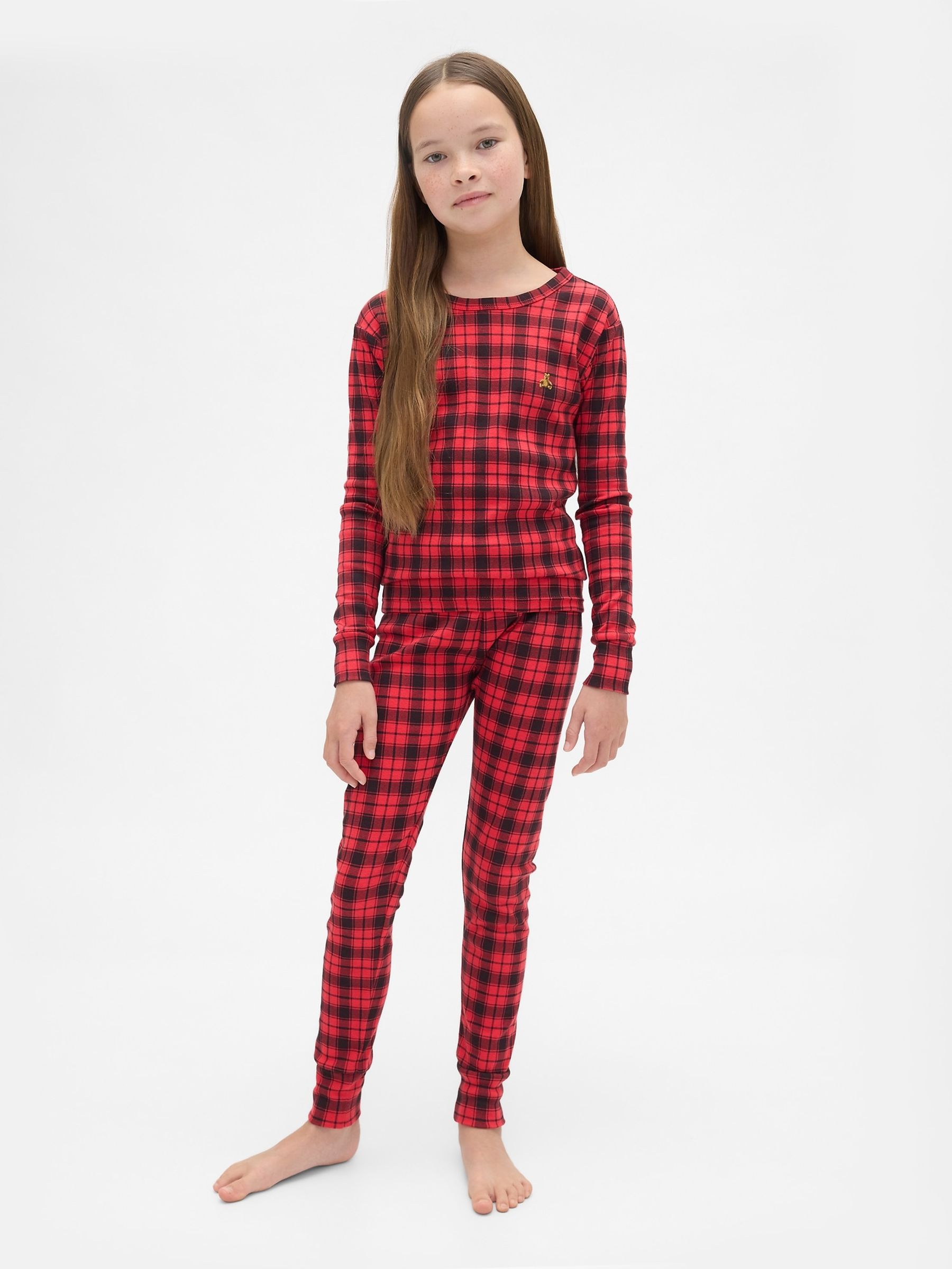 Red/Black Check Matching Family Christmas Cotton Pyjamas - Image 2 of 6 Red/Black Check Matching Family Christmas Cotton Pyjamas - Image 2 of 6