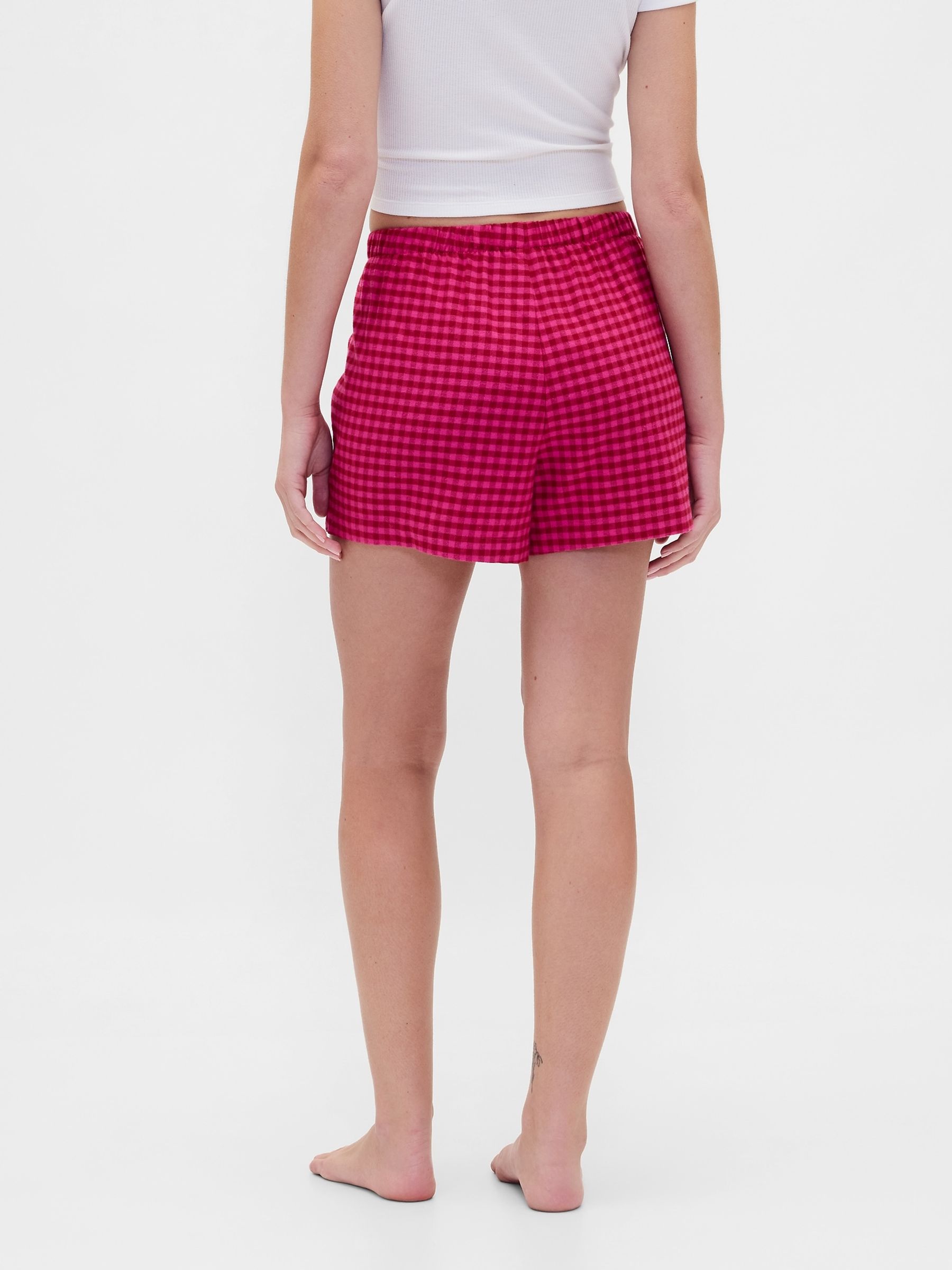 Pink Matching Family Logo Flannel Pyjama Boxer Shorts - Image 2 of 6