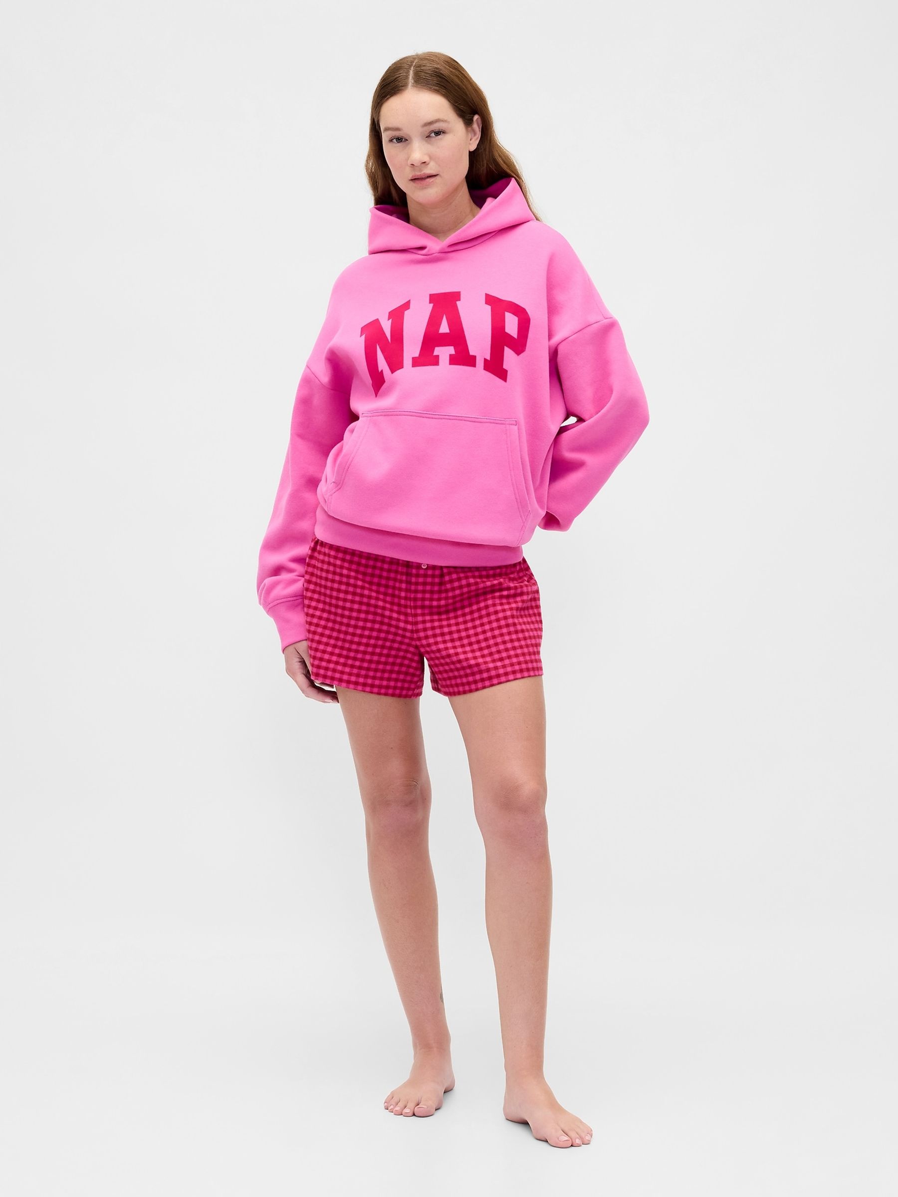 Pink Matching Family Logo Flannel Pyjama Boxer Shorts - Image 4 of 6