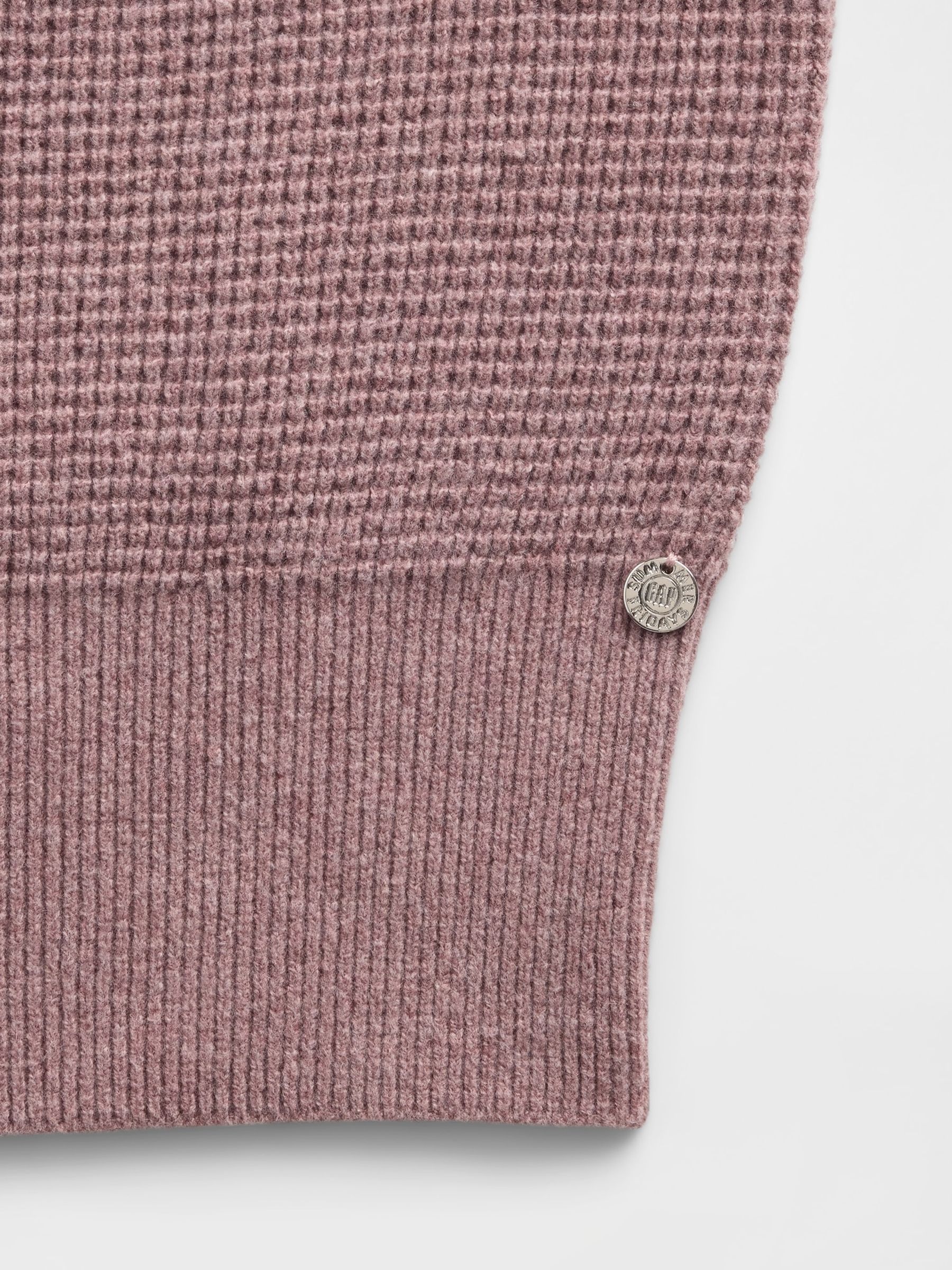 Gap X Summer Fridays Purple CashSoft Waffle Crop Hoodie - Image 6 of 6