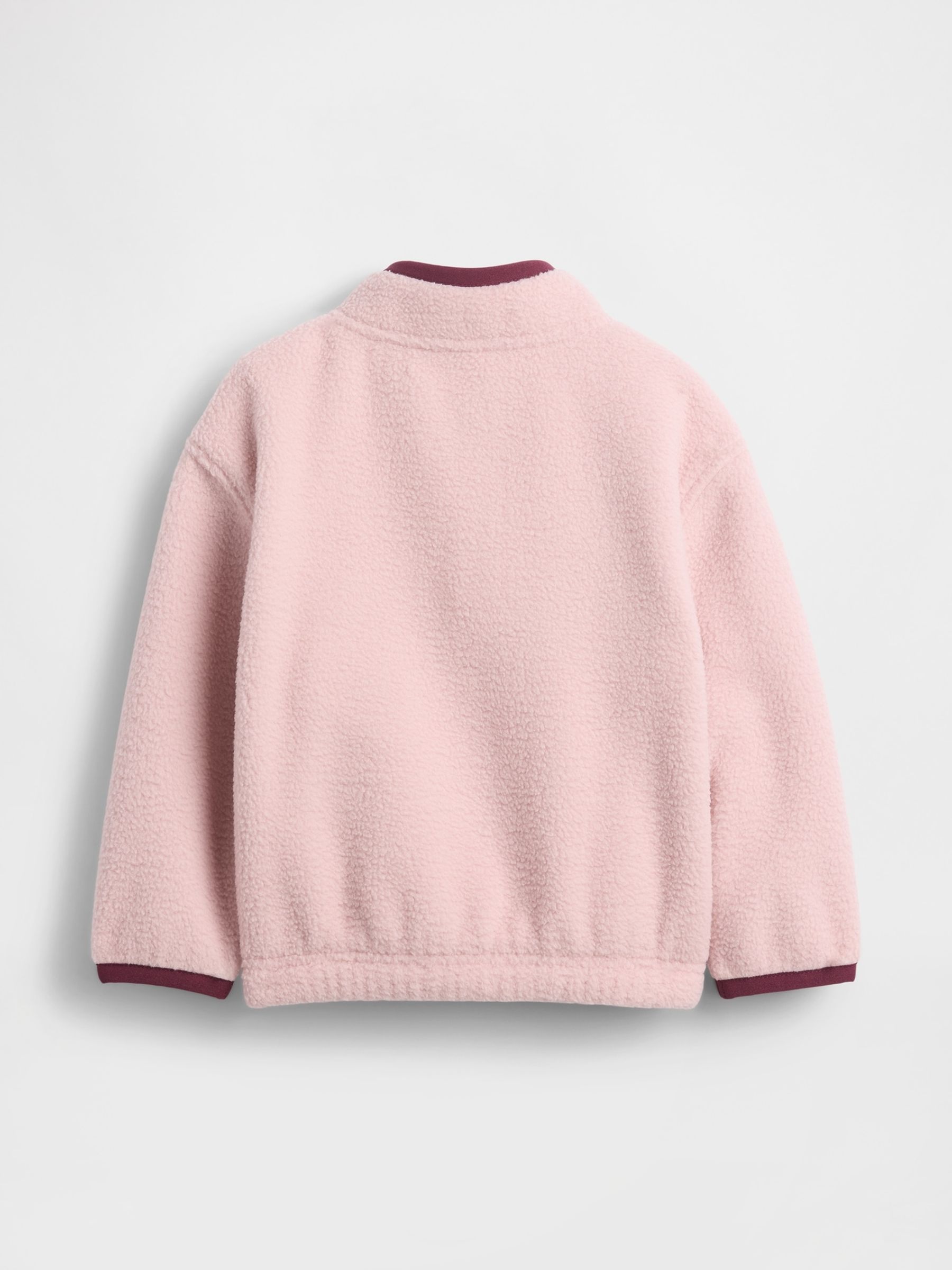 Pink Sherpa Half-Zip Pullover Sweatshirt (6mths-5yrs) - Image 2 of 2