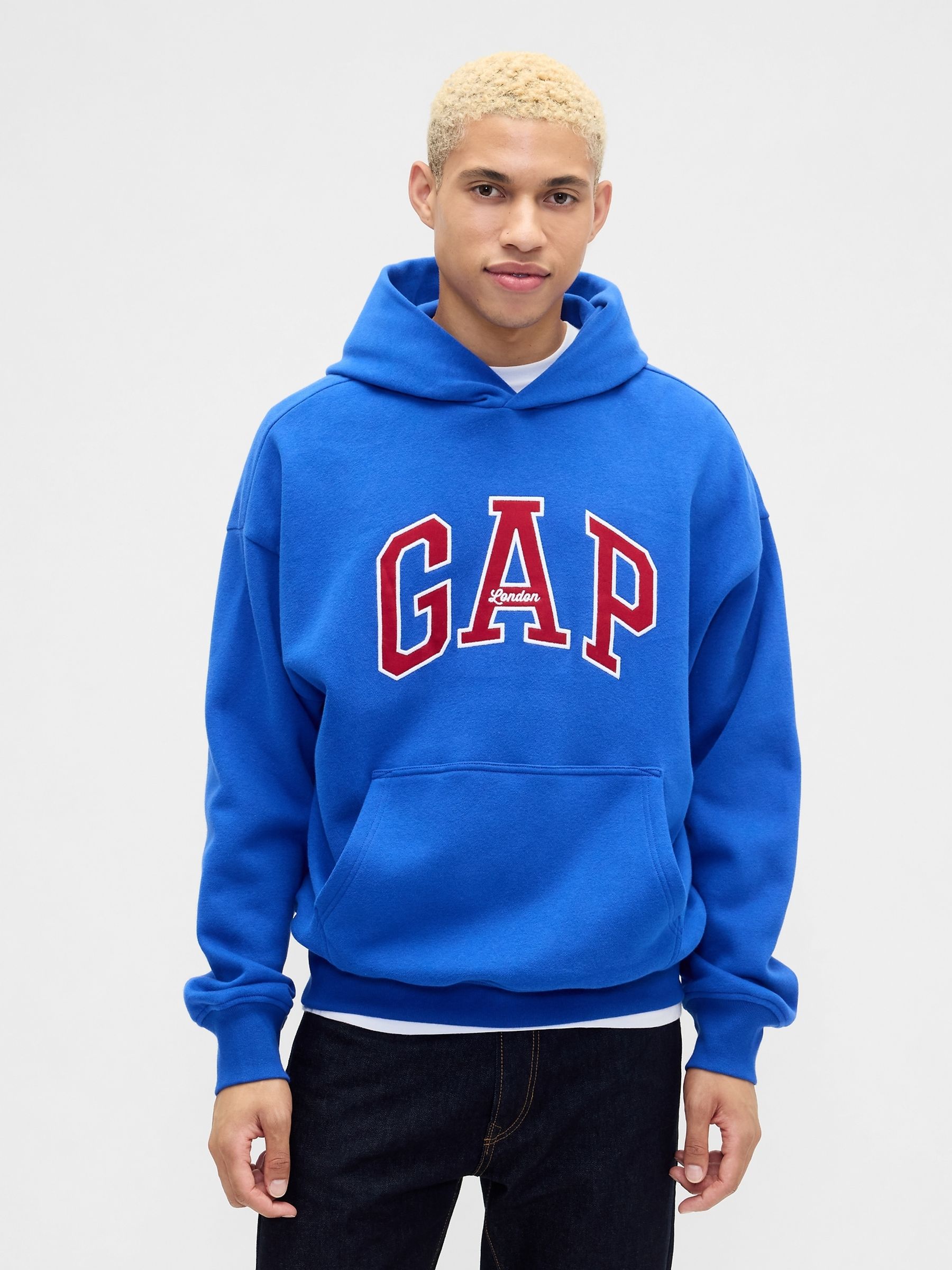 Blue London Arch Logo Hoodie - Image 1 of 4