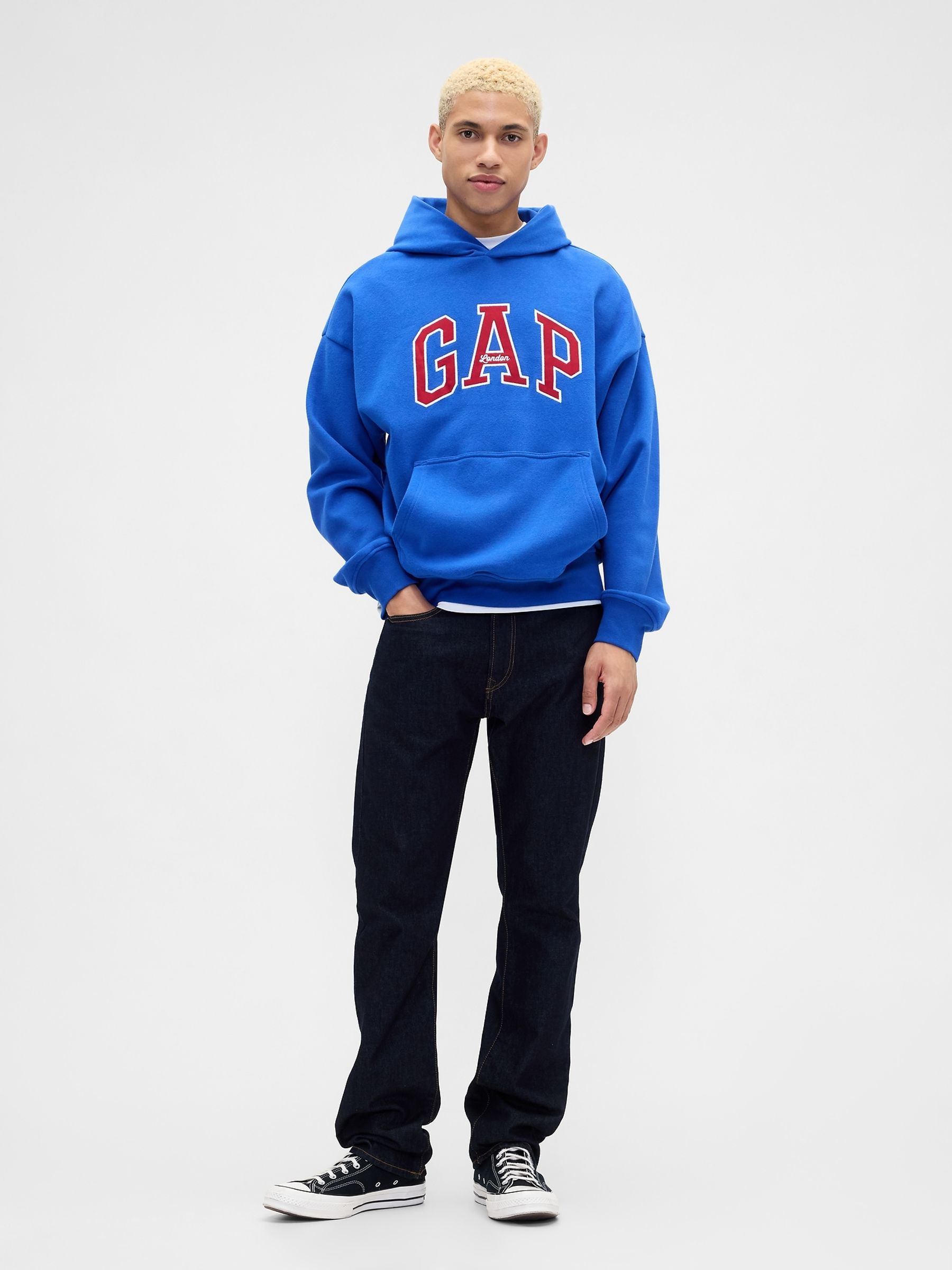 Blue London Arch Logo Hoodie - Image 3 of 4