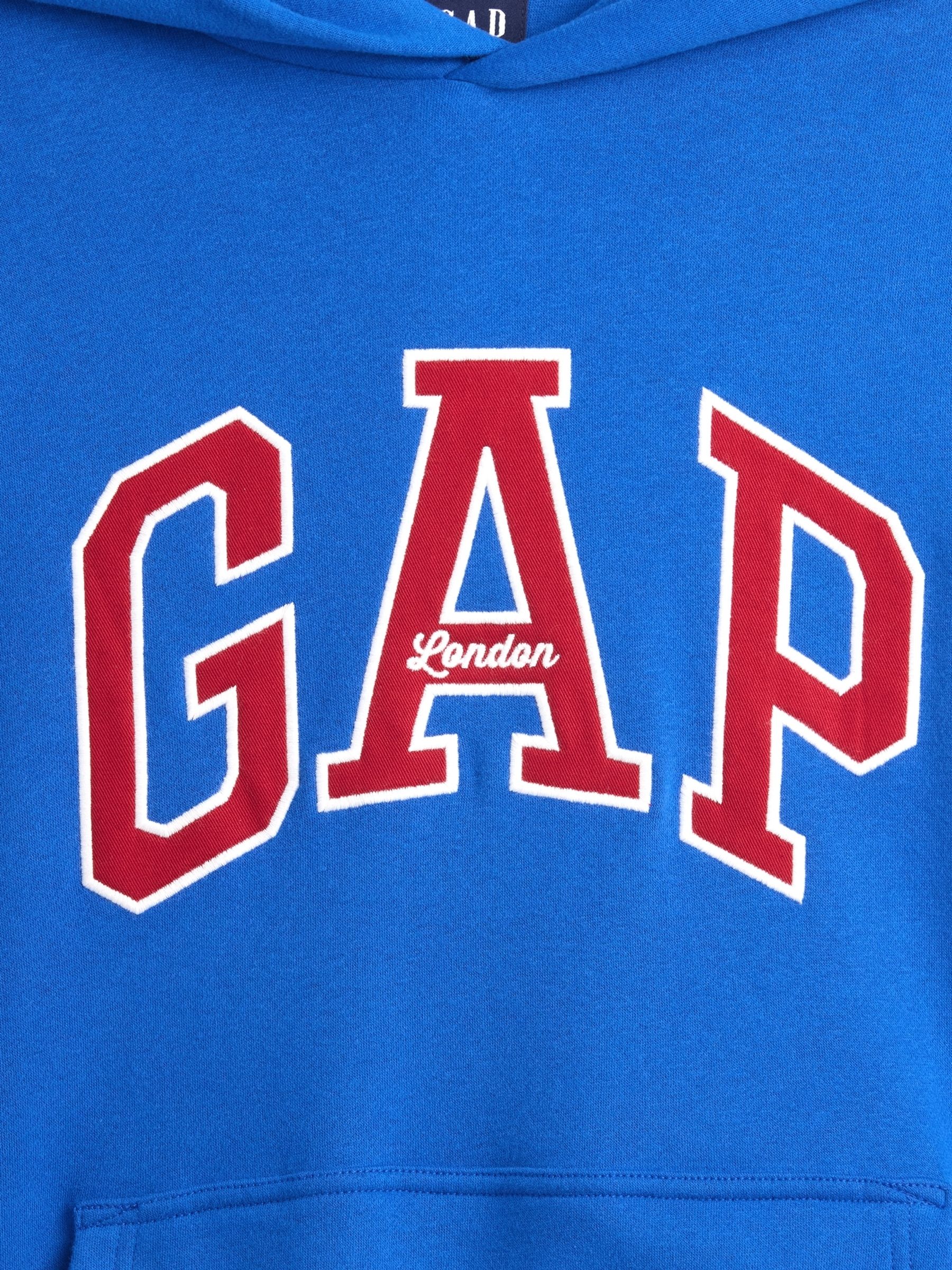 Blue London Arch Logo Hoodie - Image 4 of 4 Blue London Arch Logo Hoodie - Image 4 of 4