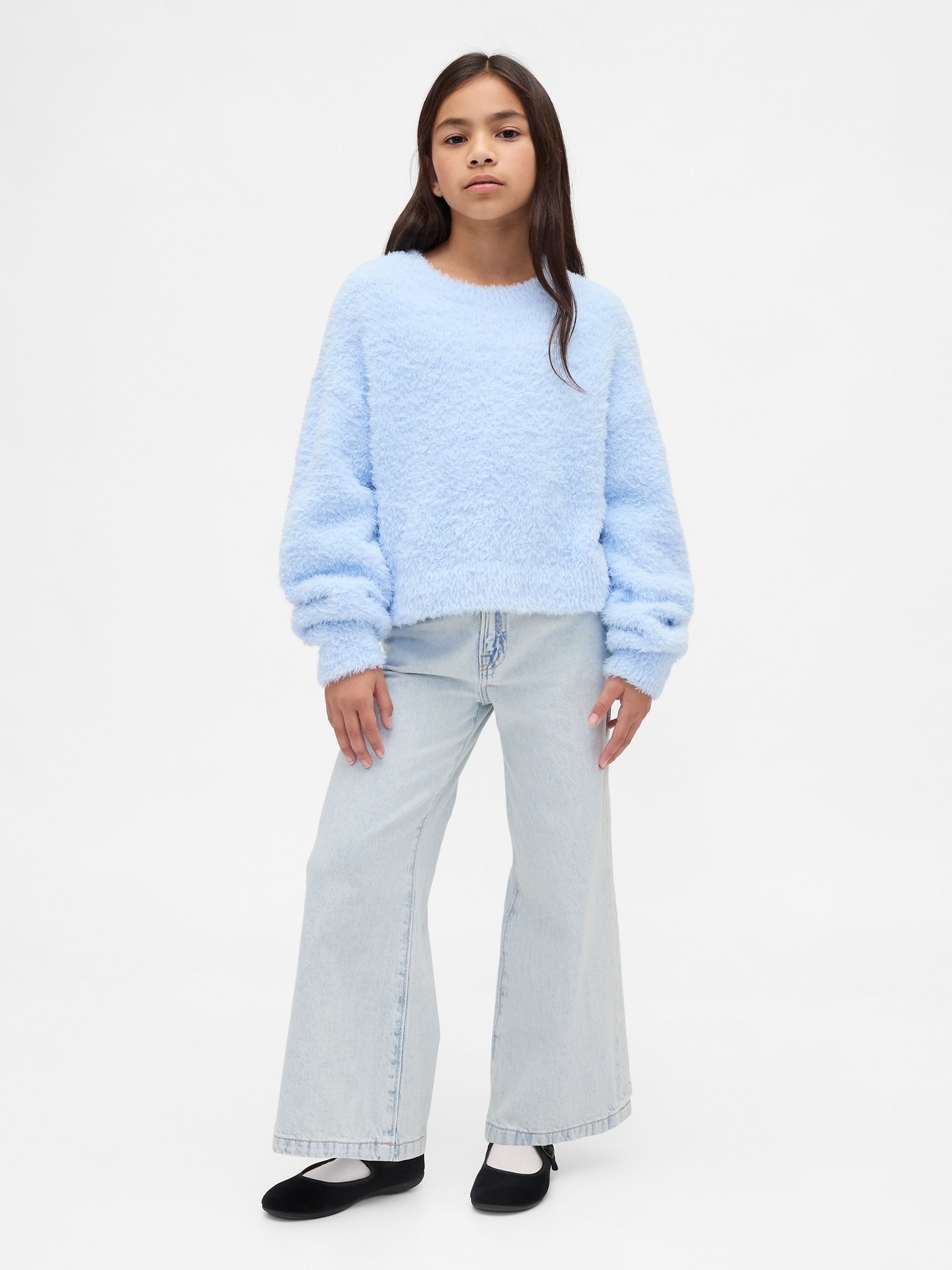Blue Eyelash Crew Neck Jumper - Image 3 of 5