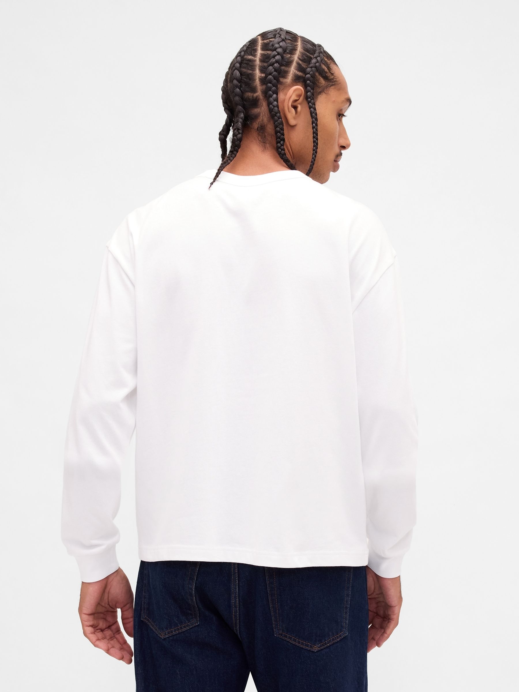 White Heavyweight Crop T-Shirt - Image 2 of 4 White Heavyweight Crop T-Shirt - Image 2 of 4