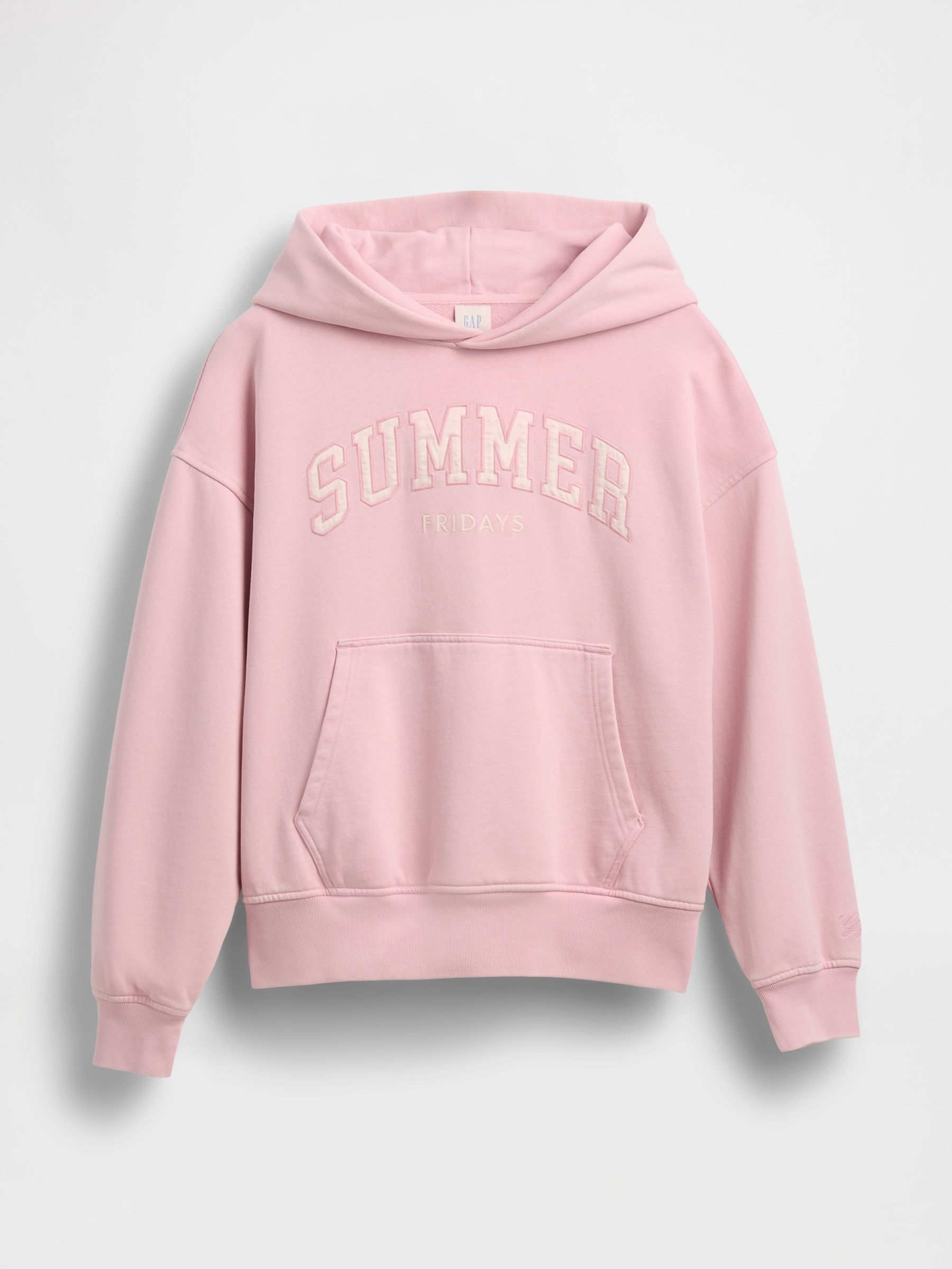 Gap X Summer Fridays Pink Logo Heavyweight Oversized Hoodie - Image 4 of 6
