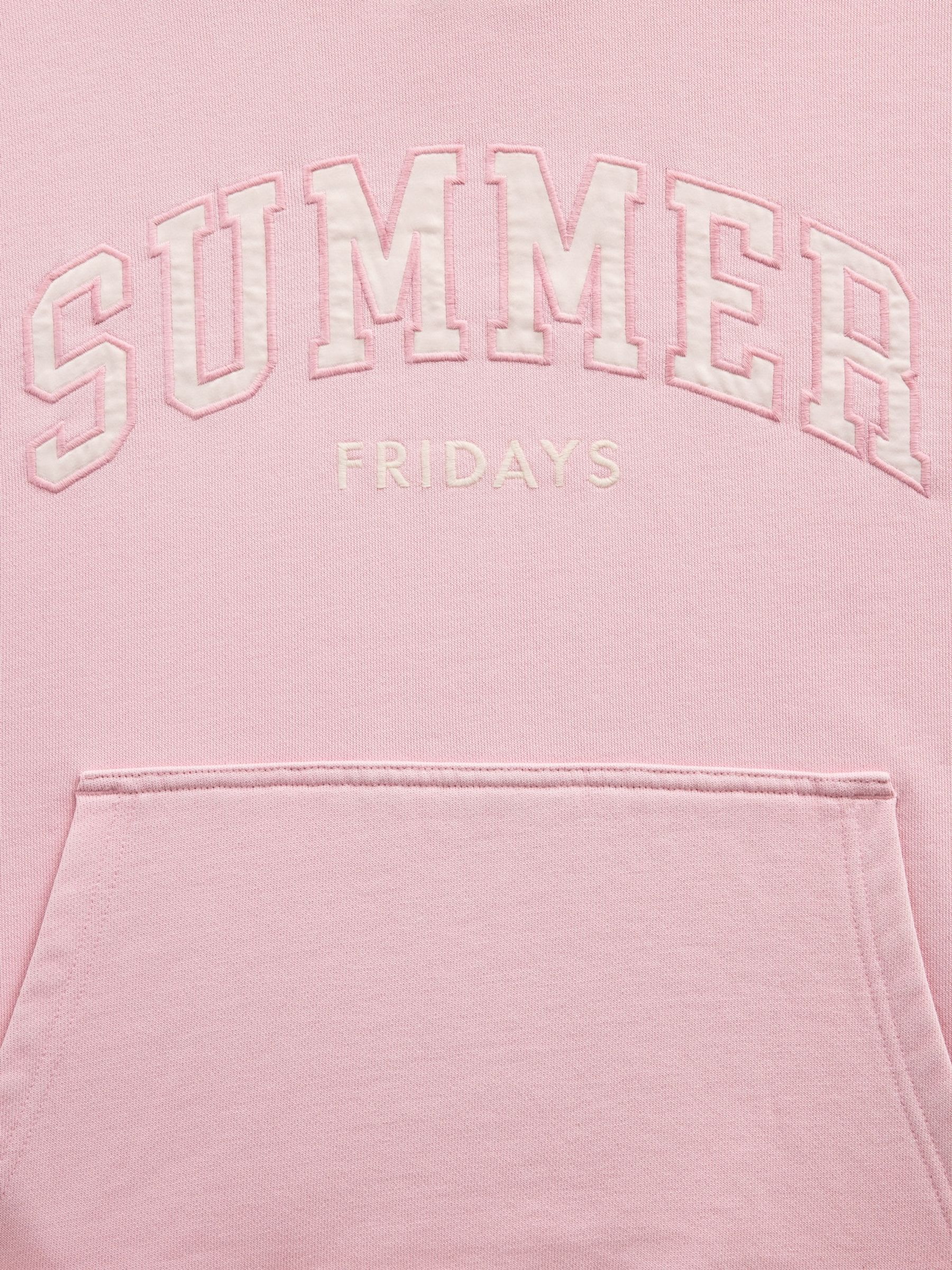 Gap X Summer Fridays Pink Logo Heavyweight Oversized Hoodie - Image 5 of 6