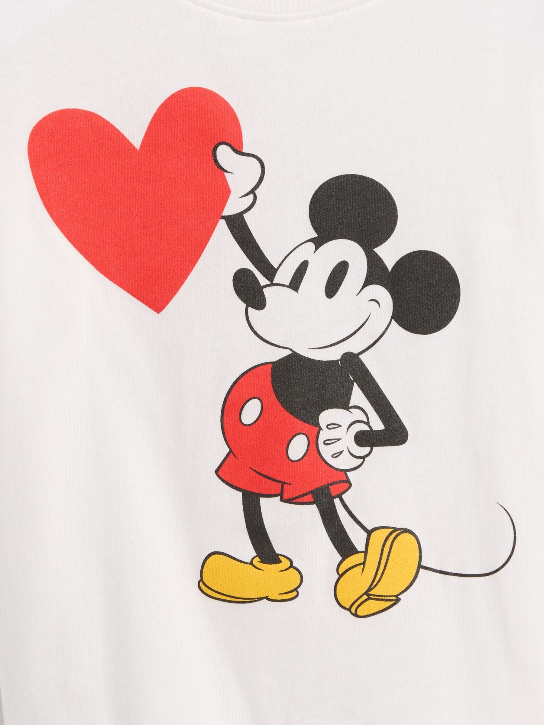 White Disney Mickey Mouse Graphic T-Shirt - Image 3 of 3 White Disney Mickey Mouse Graphic T-Shirt - Image 3 of 3