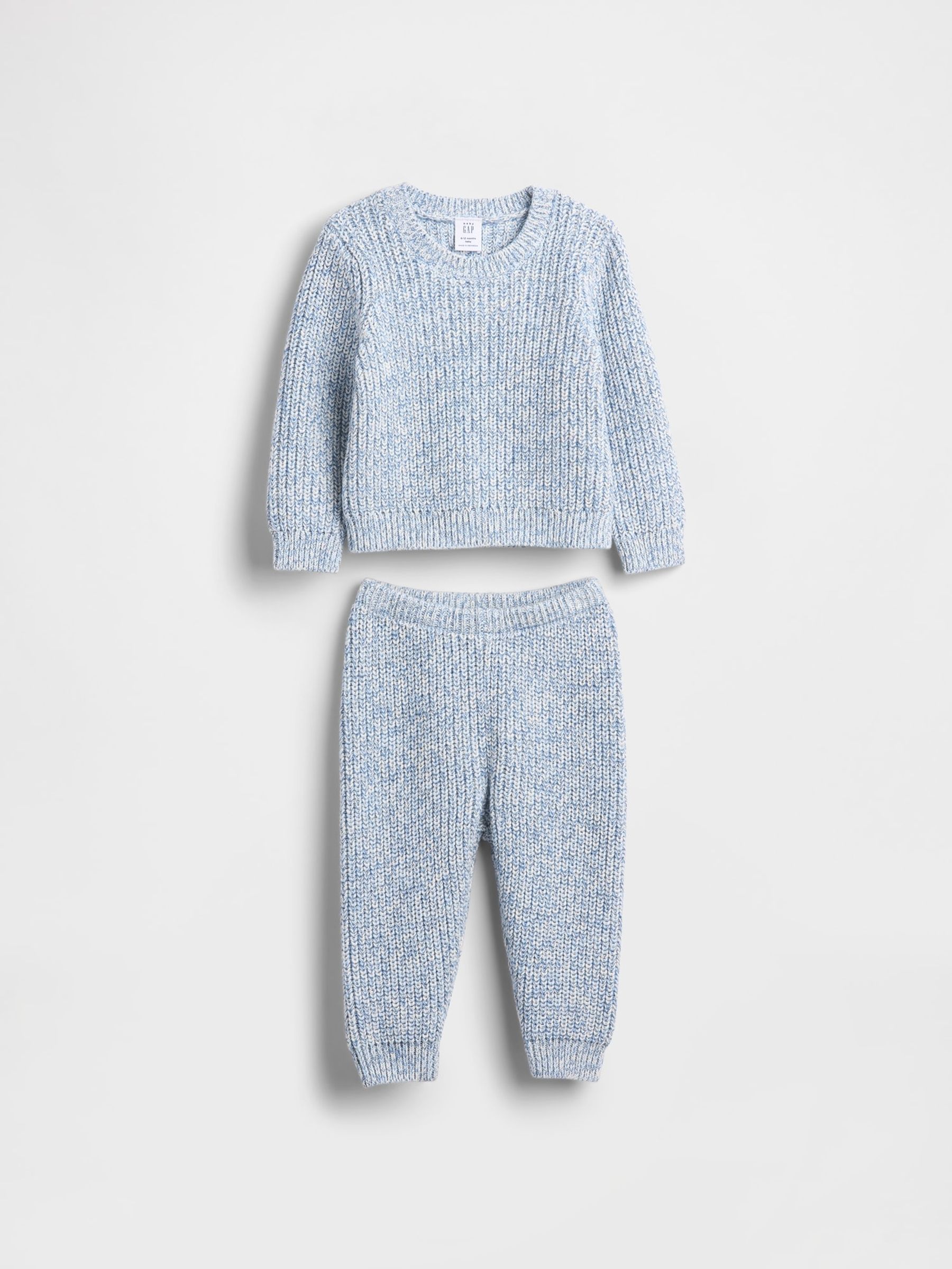 Blue Marled Jumper Outfit Set - Image 1 of 3