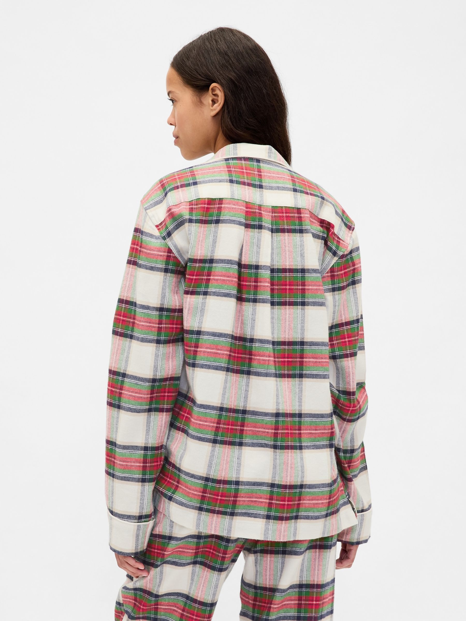 Cream/Red Check Matching Family Softest Flannel Pyjama Shirt - Image 2 of 4 Cream/Red Check Matching Family Softest Flannel Pyjama Shirt - Image 2 of 4