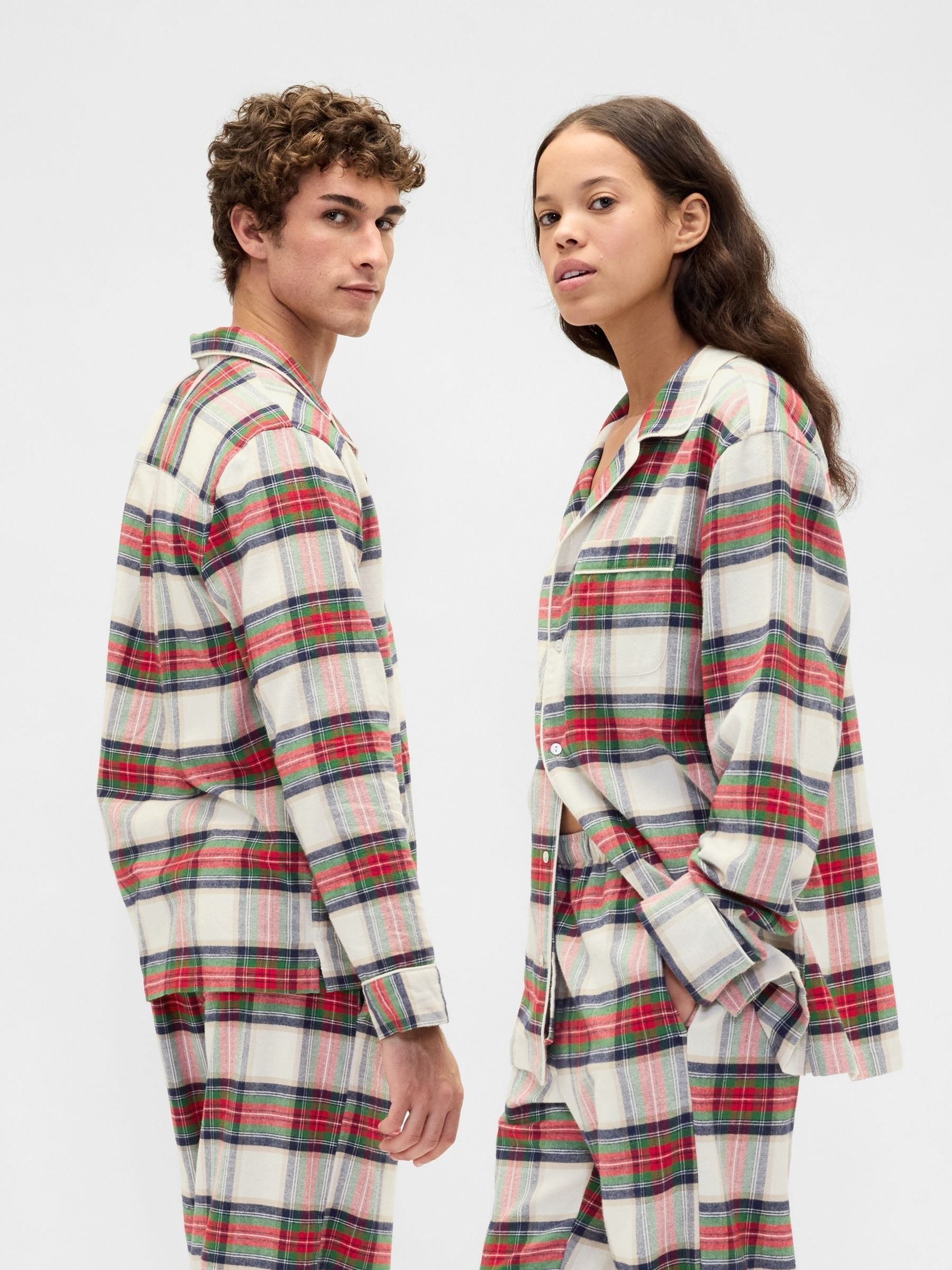 Cream/Red Check Matching Family Softest Flannel Pyjama Shirt - Image 4 of 4 Cream/Red Check Matching Family Softest Flannel Pyjama Shirt - Image 4 of 4