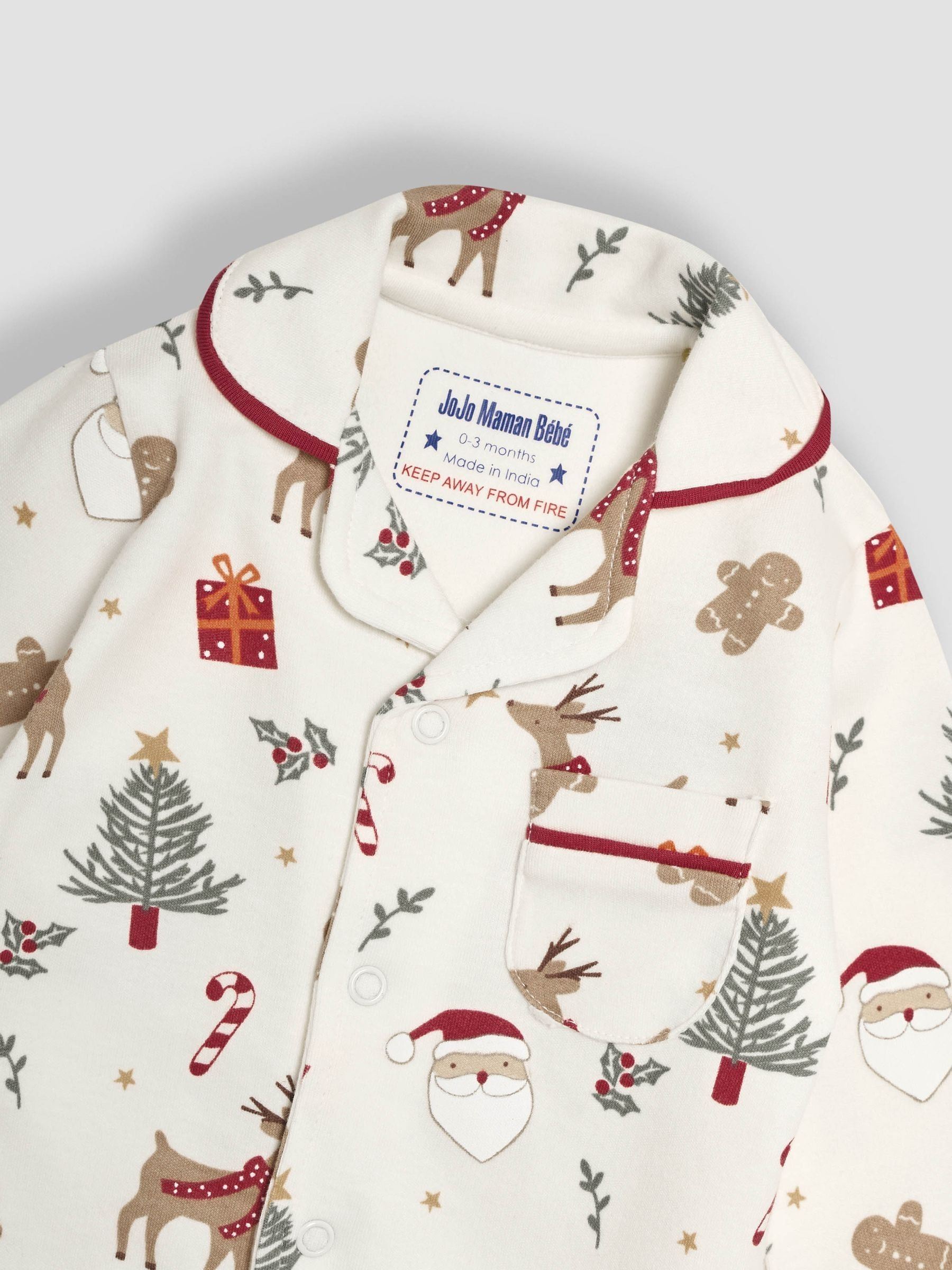 Light Green Christmas All-In-One Pyjamas - Image 2 of 3