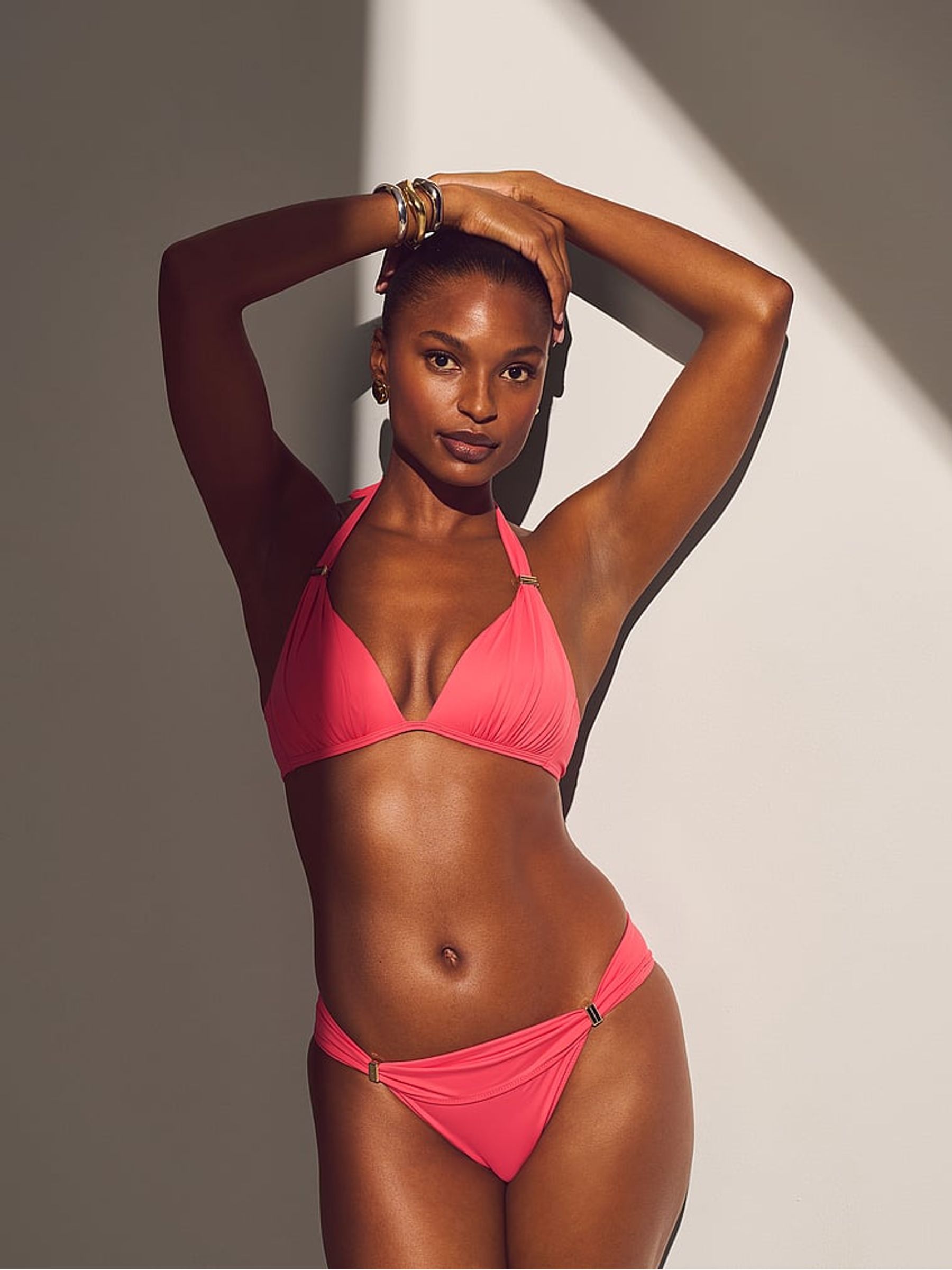 Poppy Pink Halter Neck Bikini Top - Image 3 of 3 Poppy Pink Halter Neck Bikini Top - Image 3 of 3