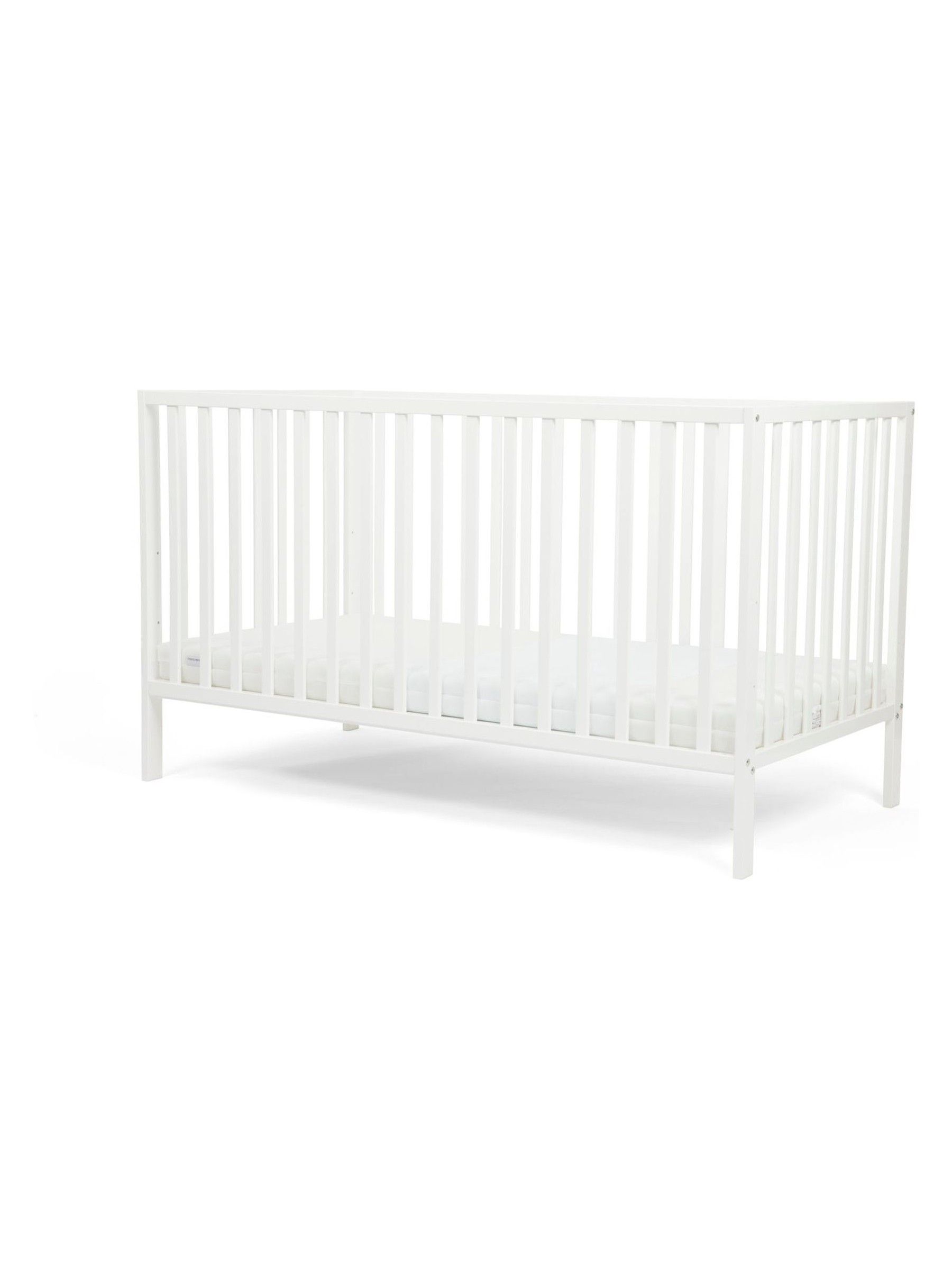 Ickle Bubba White Hartley Classic Cot and All Seasons Premium Pocket Mattress - Image 2 of 5