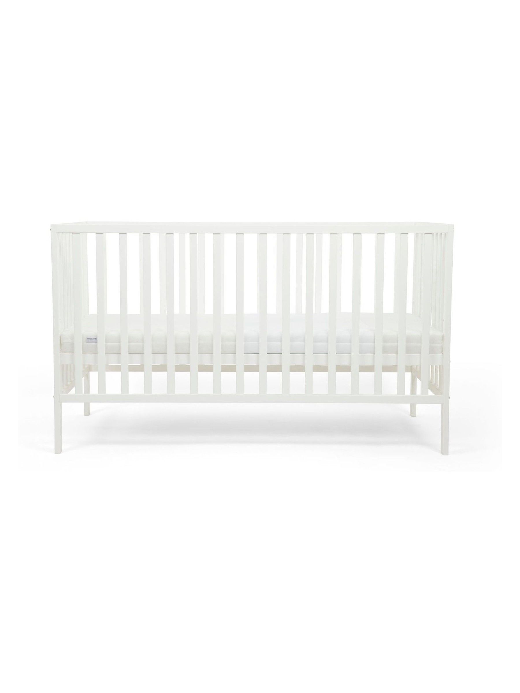 Ickle Bubba White Hartley Classic Cot and All Seasons Premium Pocket Mattress - Image 4 of 5