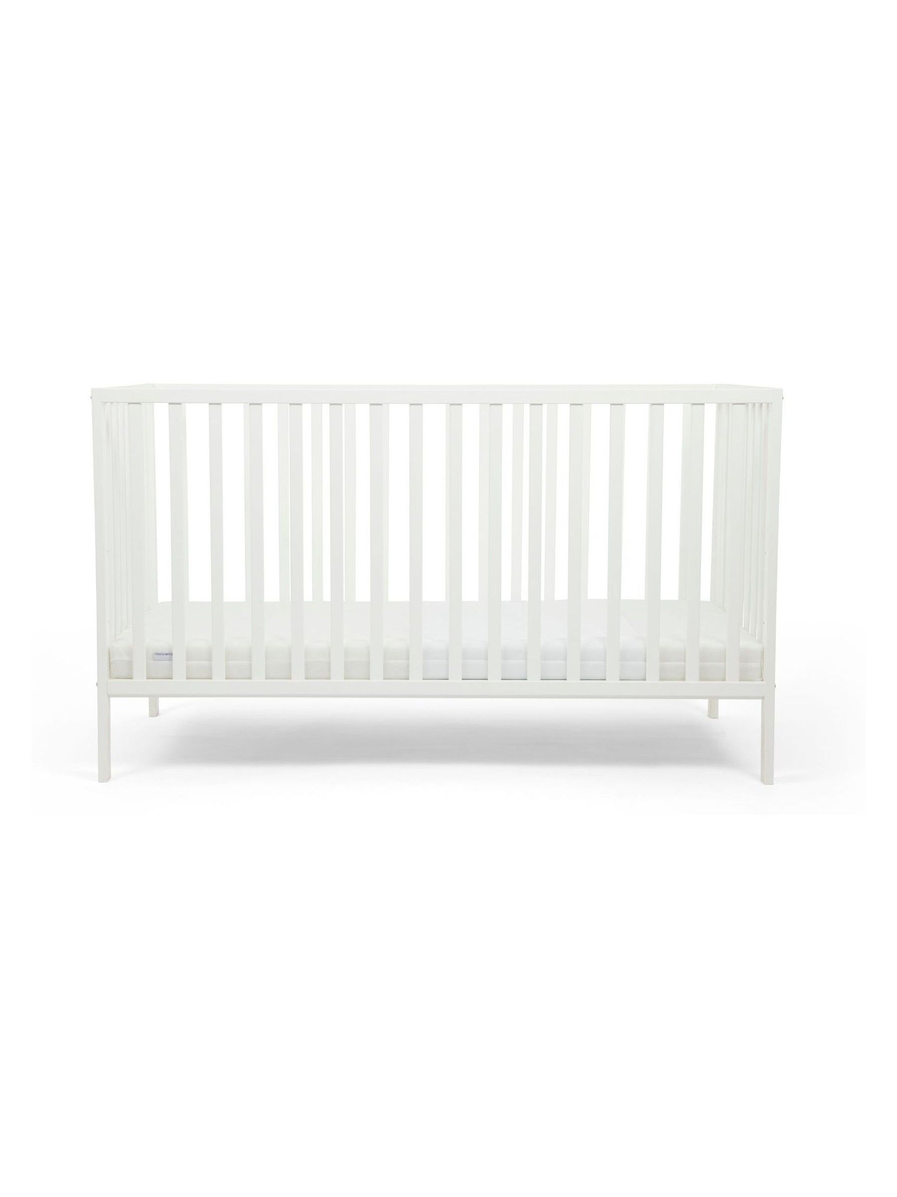 Ickle Bubba White Hartley Classic Cot and All Seasons Premium Pocket Mattress - Image 5 of 5