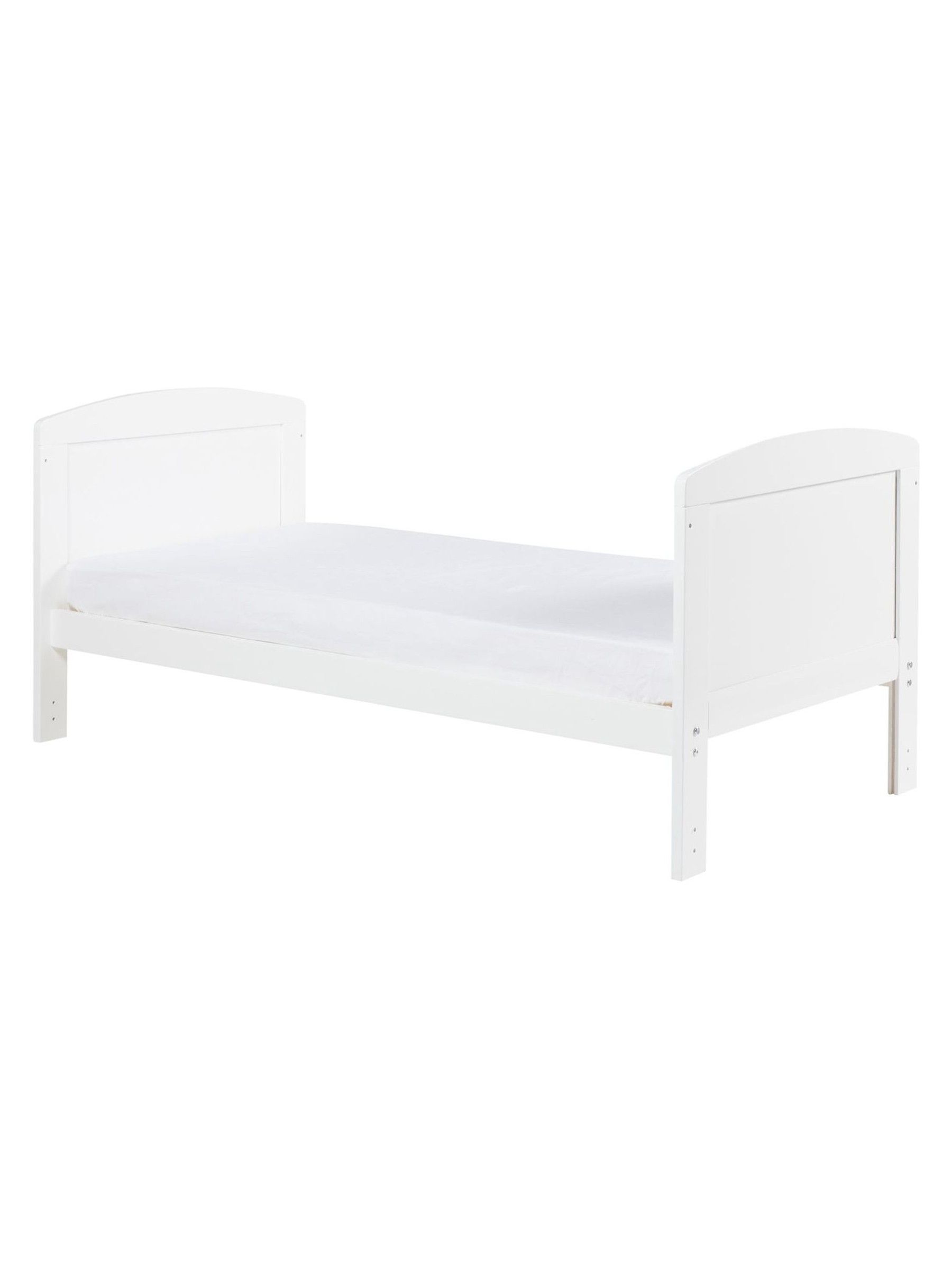 Ickle Bubba White Coleby Scandi Cot Bed and Premium Sprung Mattress - Image 6 of 6