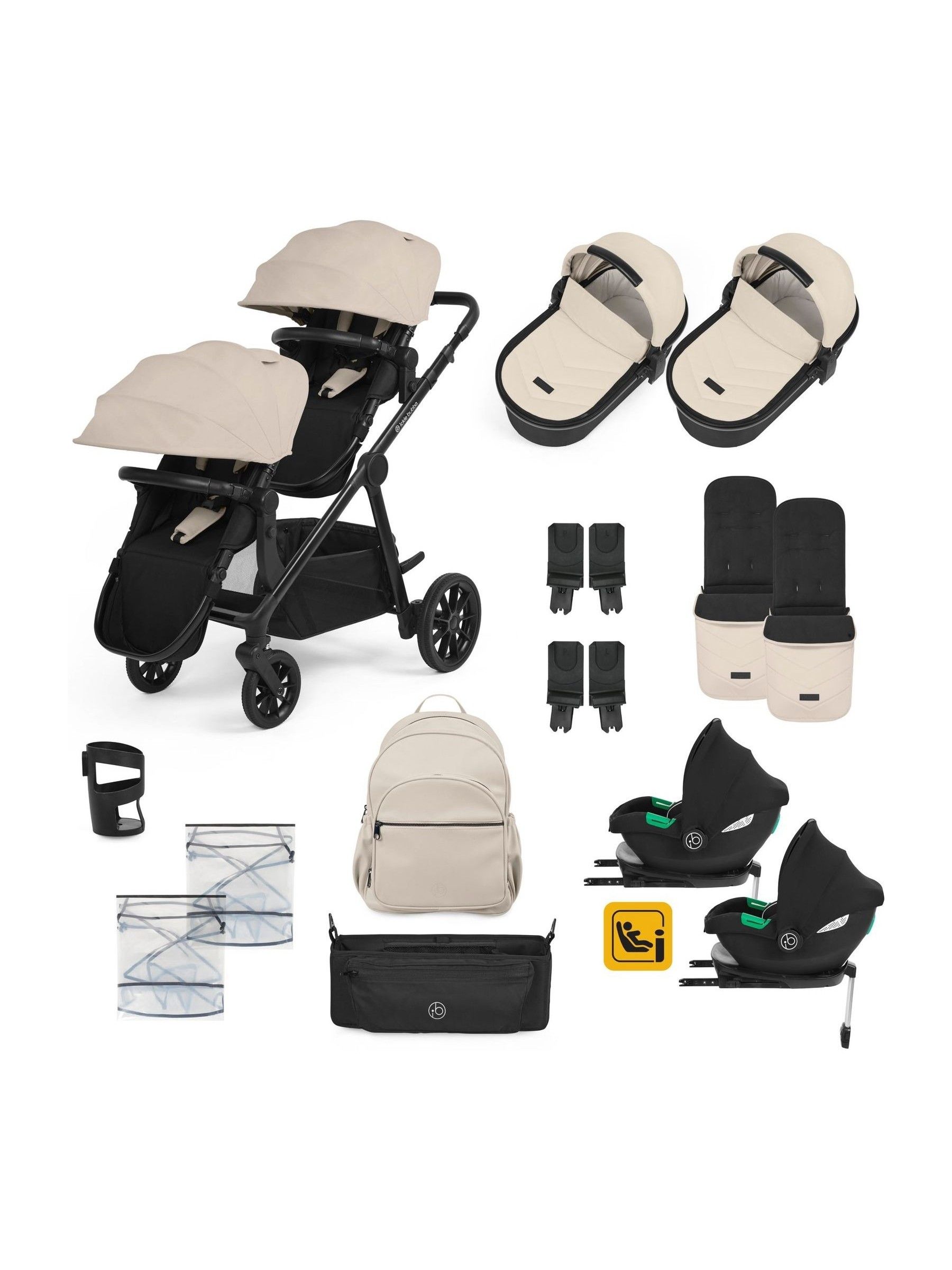 Ickle Bubba Stone Virgo 18 Piece Travel System with iSize Cirrus Ca Cirrus Car Seat - Image 2 of 6