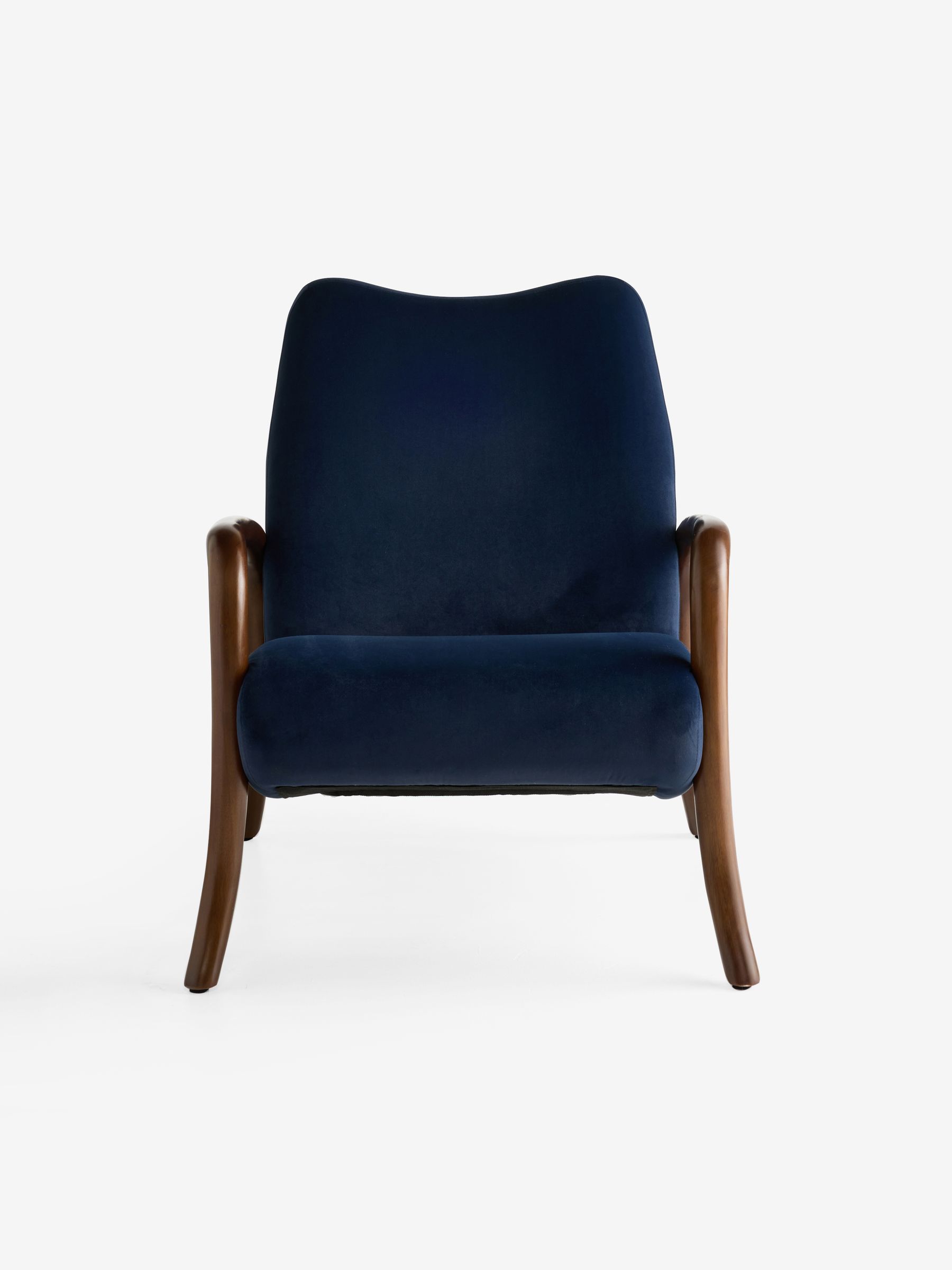 Parisa Accent Chair in Navy Velvet - Image 4 of 6