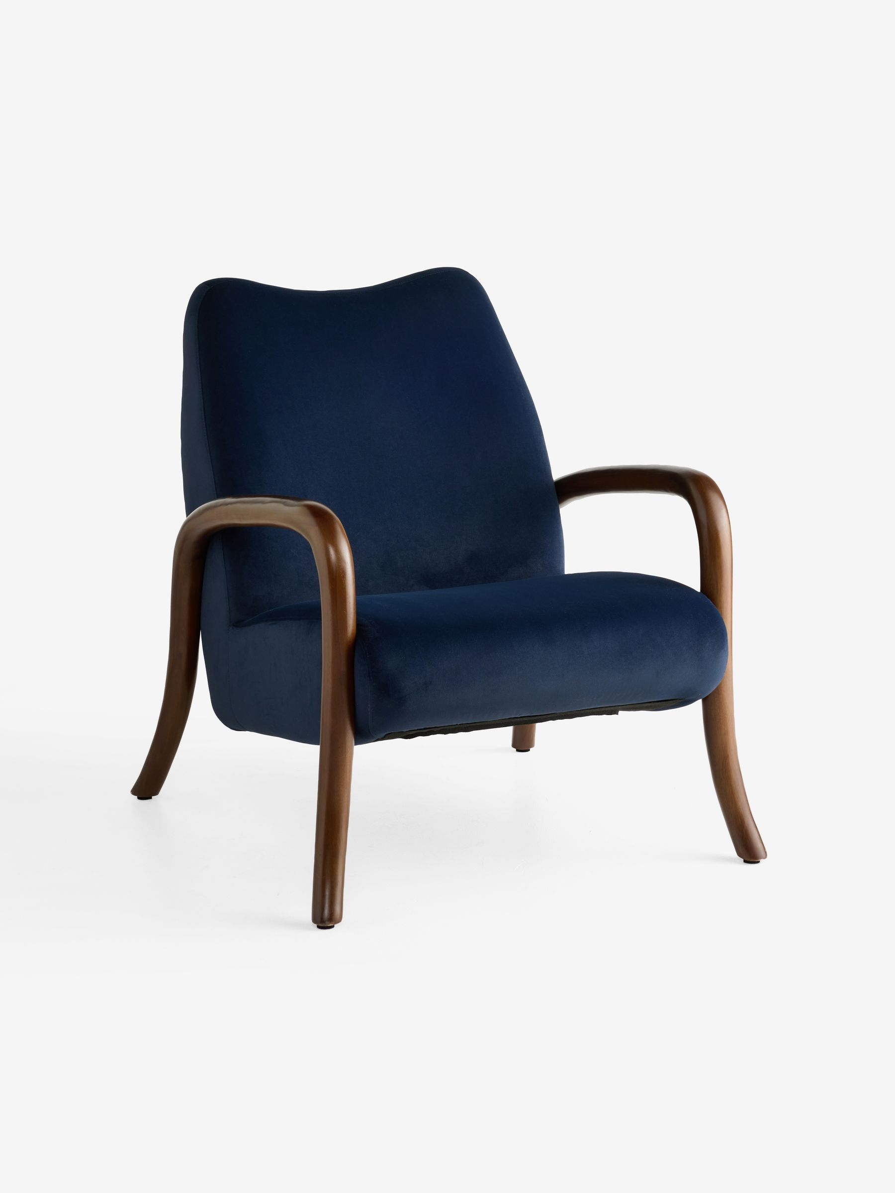 Parisa Accent Chair in Navy Velvet - Image 5 of 6