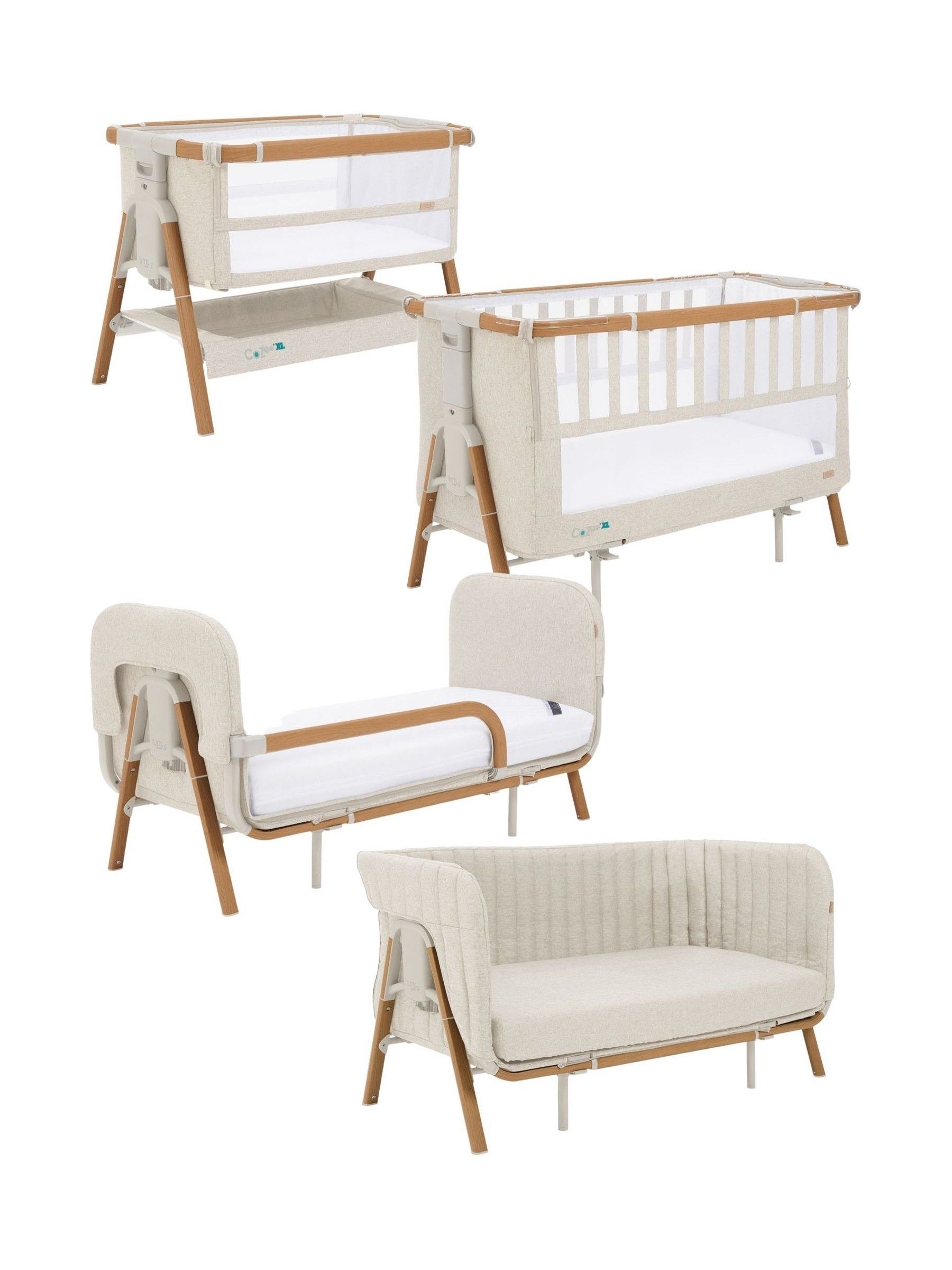 Tutti Bambini Scandi Walnut  Ecru CoZee XL Complete Birth to 4+ Years - Image 1 of 8
