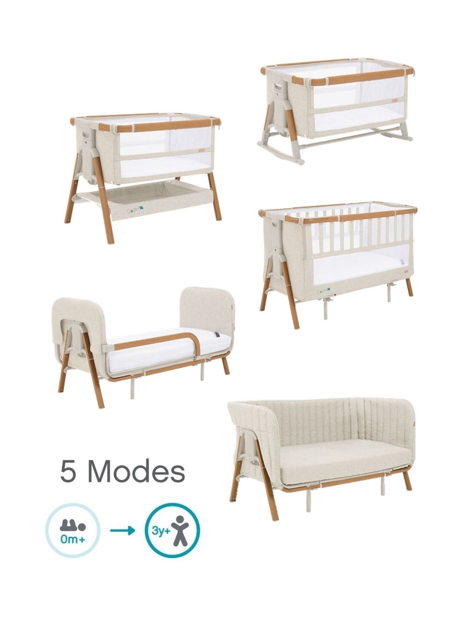 Tutti Bambini Scandi Walnut  Ecru CoZee XL Complete Birth to 4+ Years - Image 6 of 8