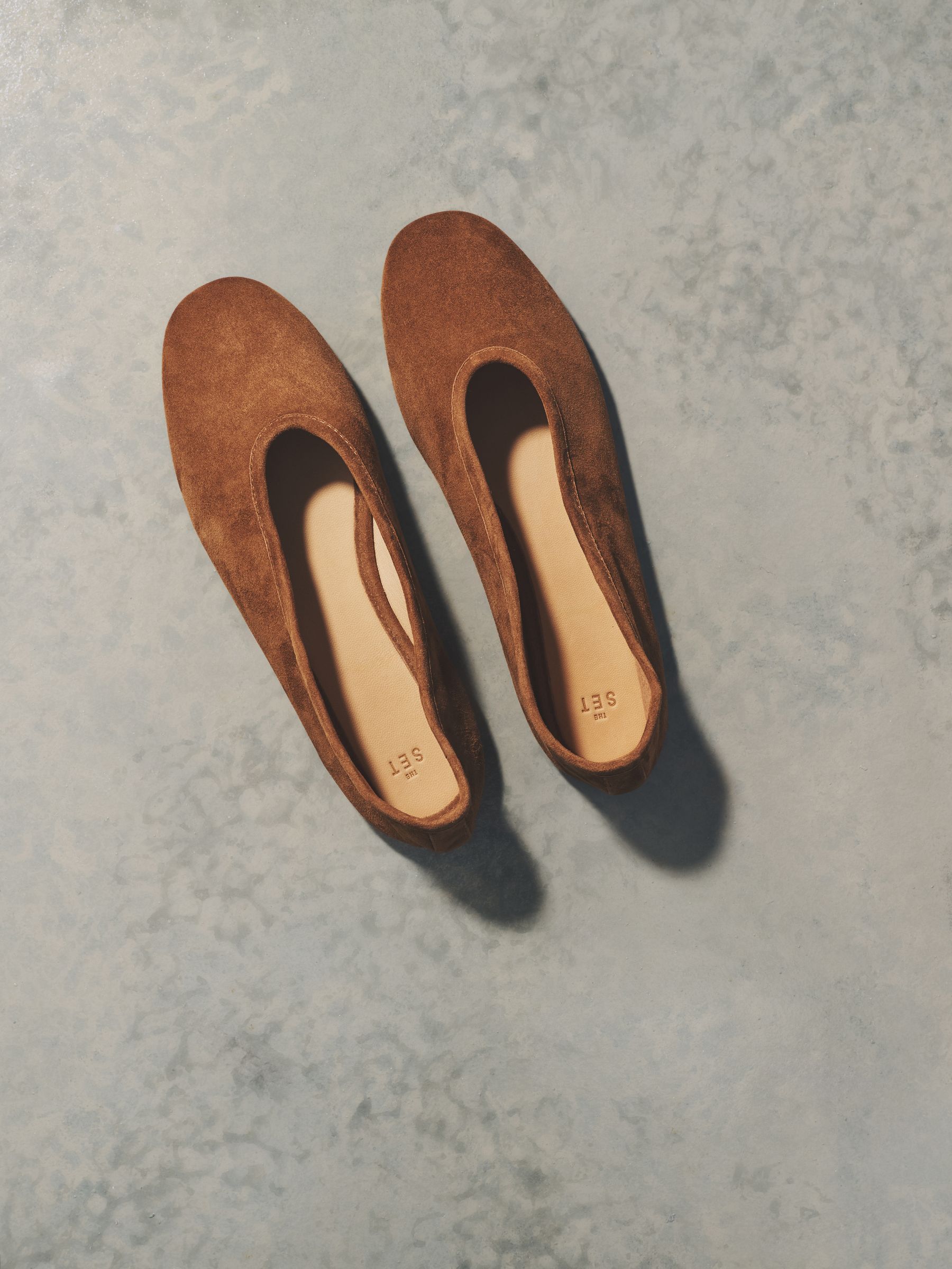 Soft Suede Leather Ballerinas Tan Brown - Image 1 of 4 Soft Suede Leather Ballerinas Tan Brown - Image 1 of 4