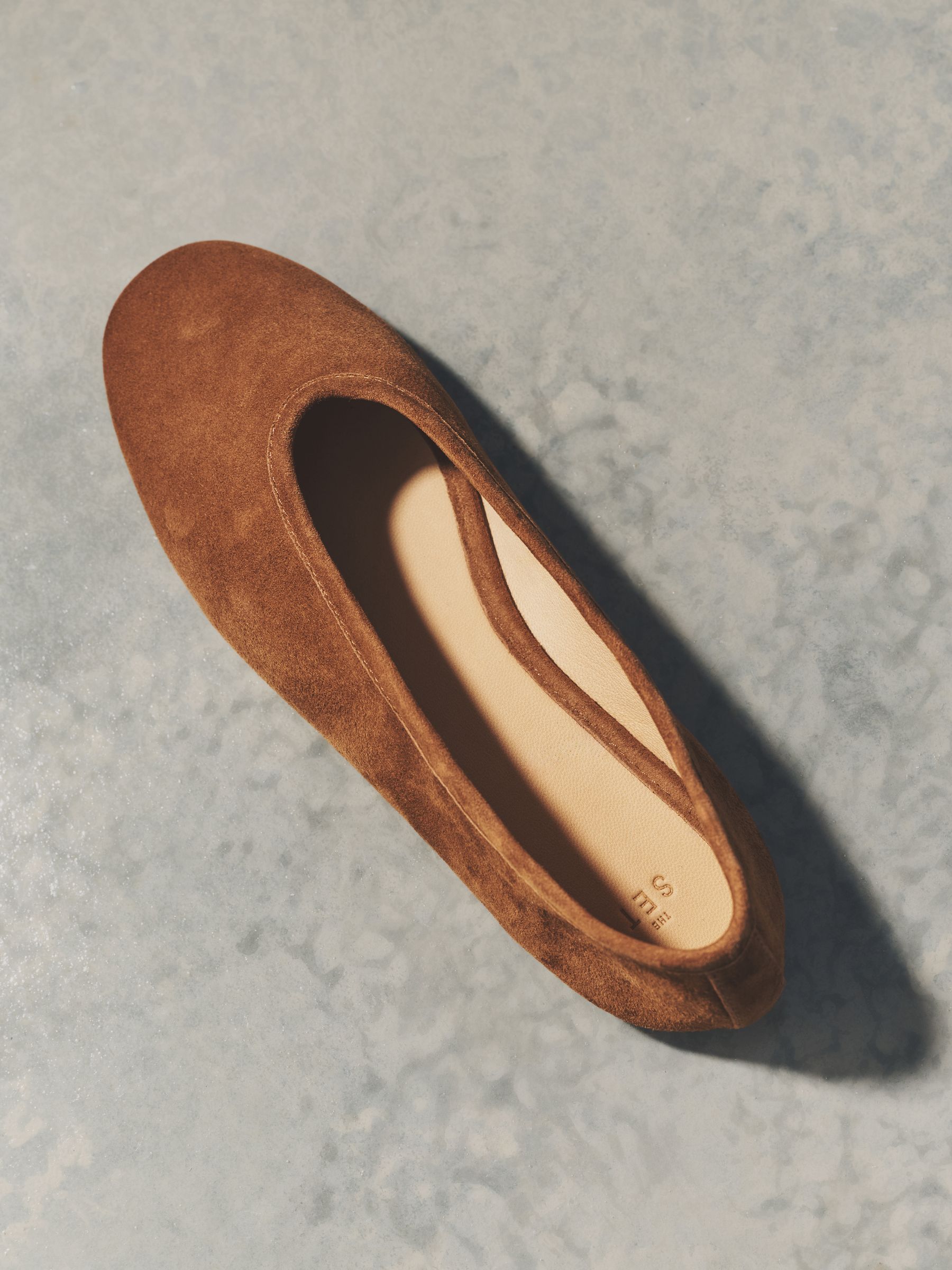 Soft Suede Leather Ballerinas Tan Brown - Image 2 of 4 Soft Suede Leather Ballerinas Tan Brown - Image 2 of 4