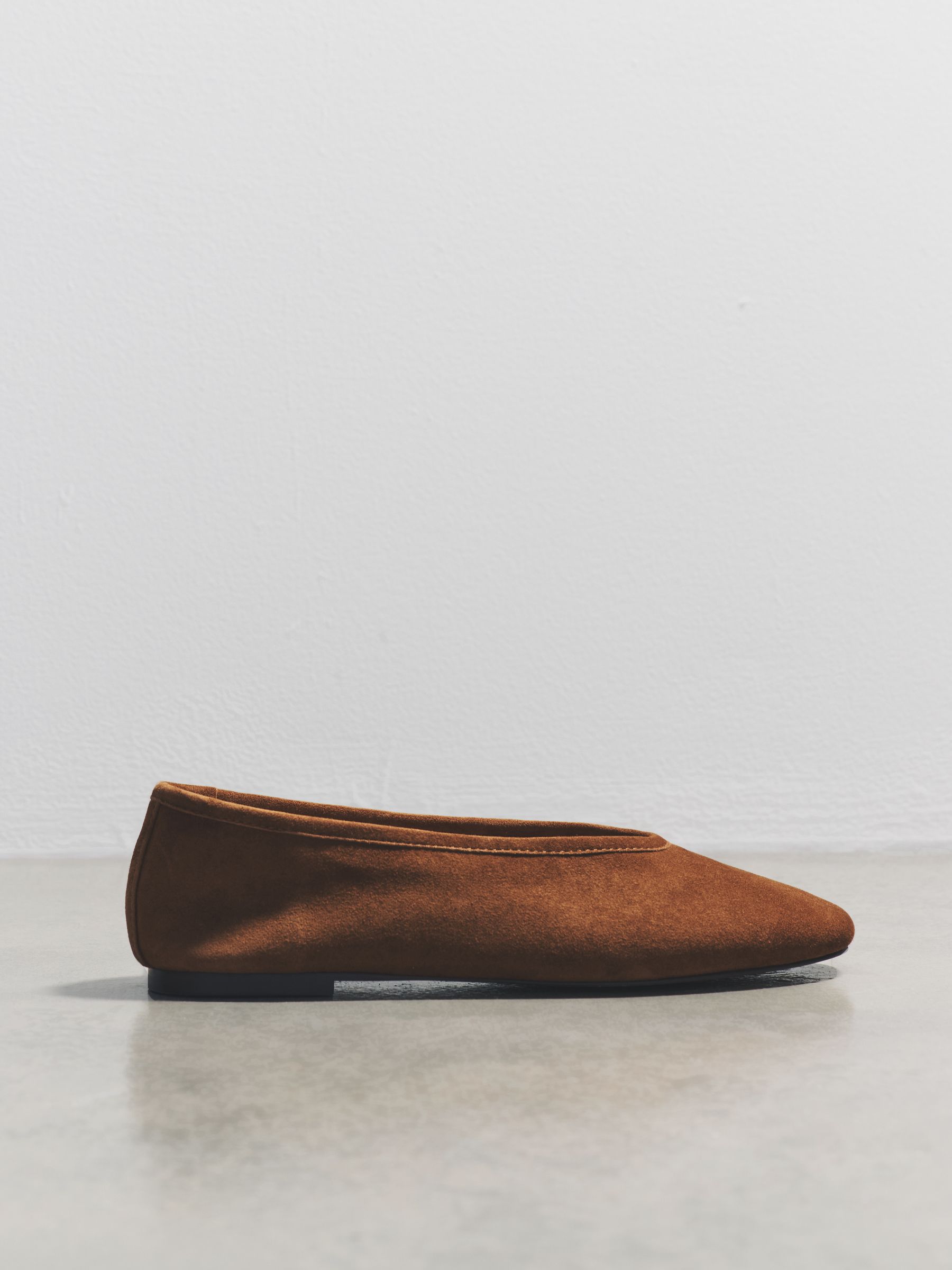 Soft Suede Leather Ballerinas Tan Brown - Image 3 of 4