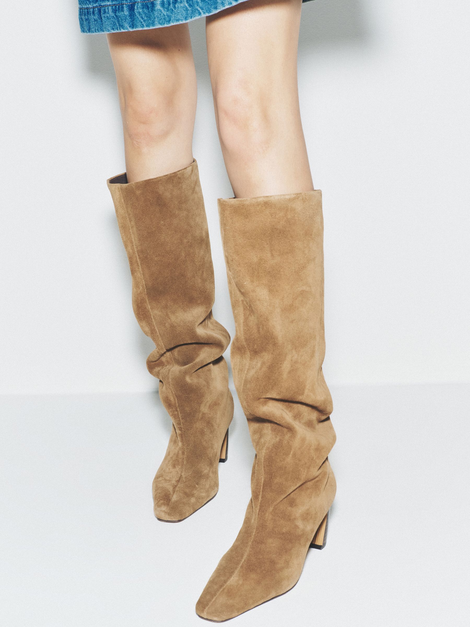 Knee High Boots Tan Brown - Image 1 of 6
