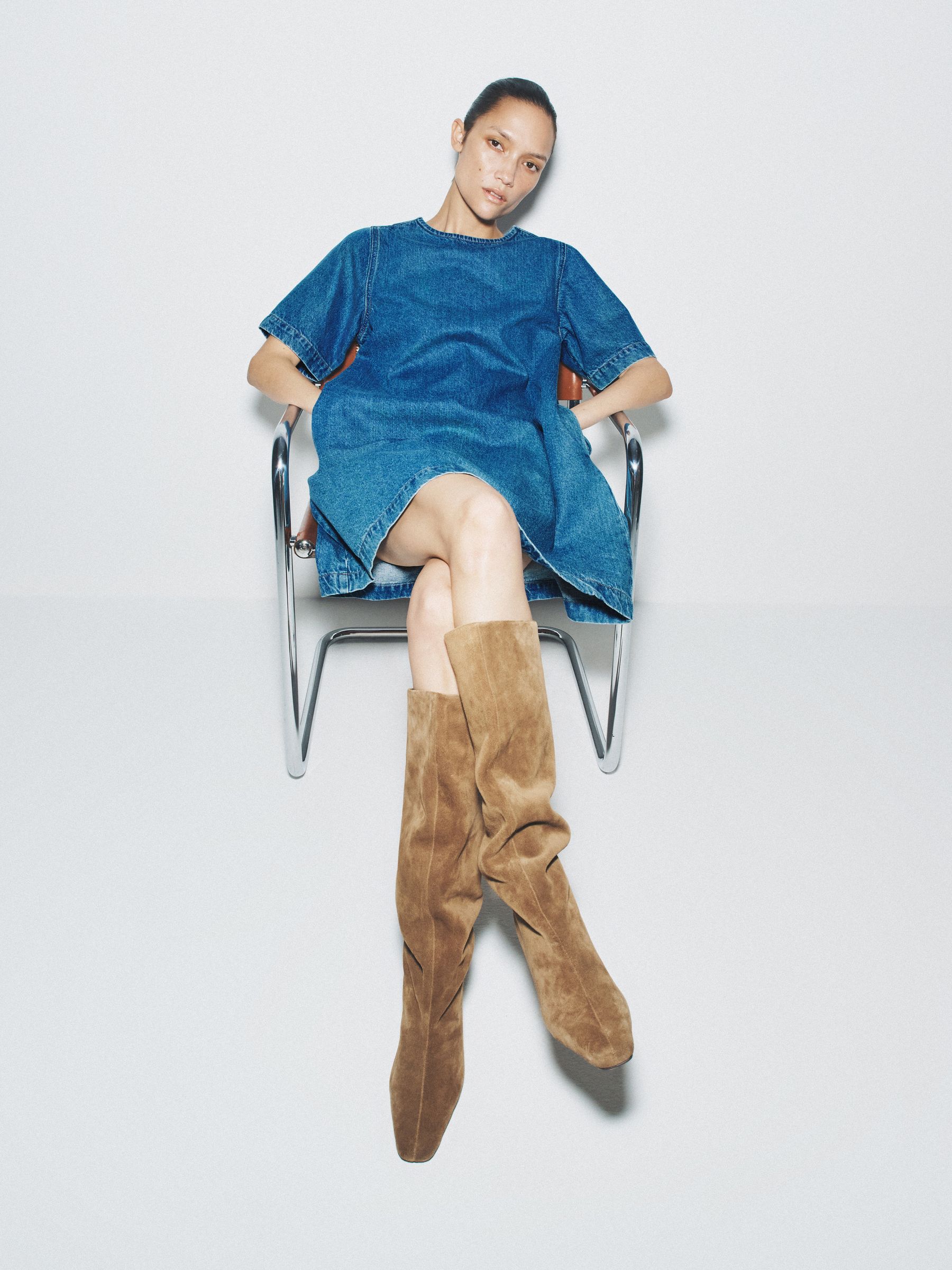 Knee High Boots Tan Brown - Image 5 of 6