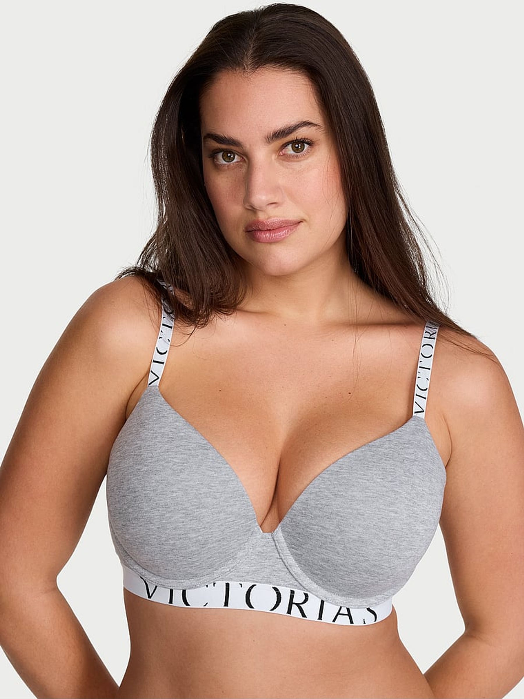 Medium Heather Grey Full Cup Push Up Bra - Image 1 of 2