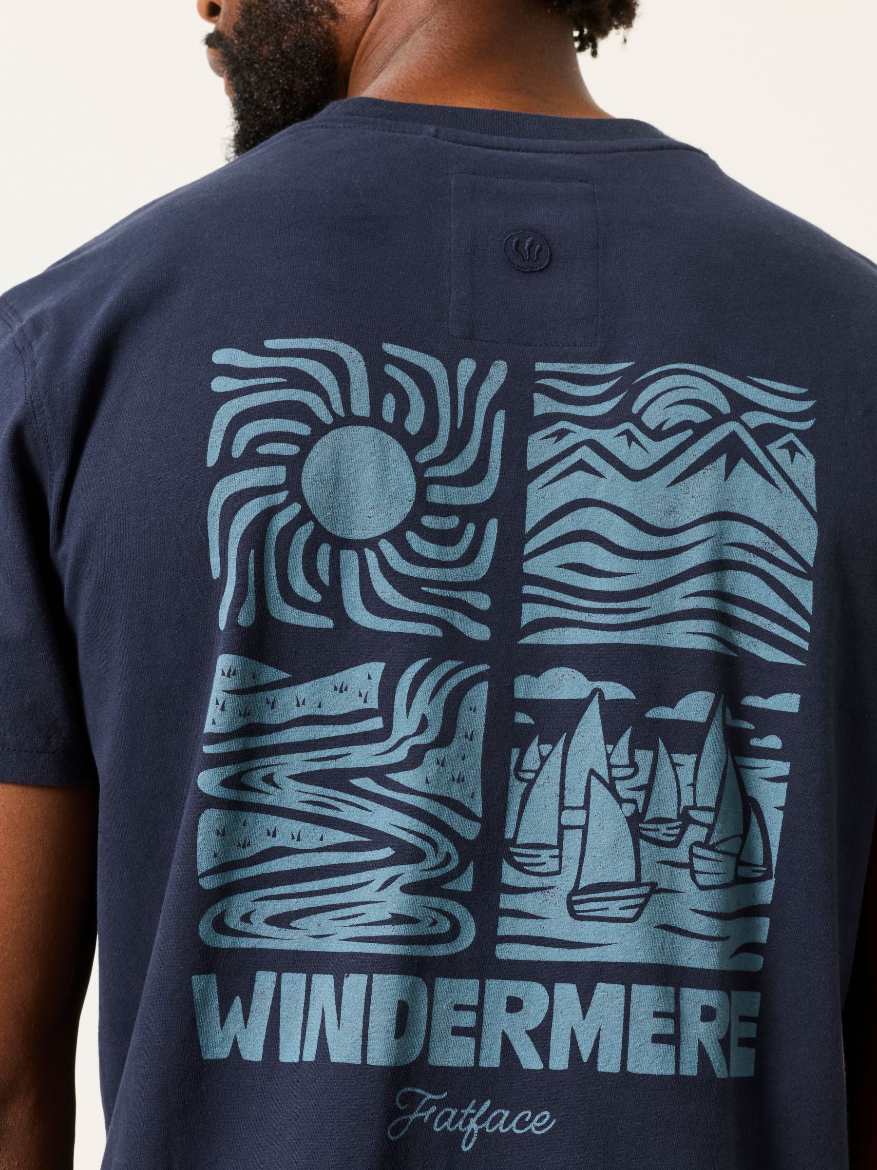 Navy Windermere Graphic  T-Shirt - Image 3 of 5