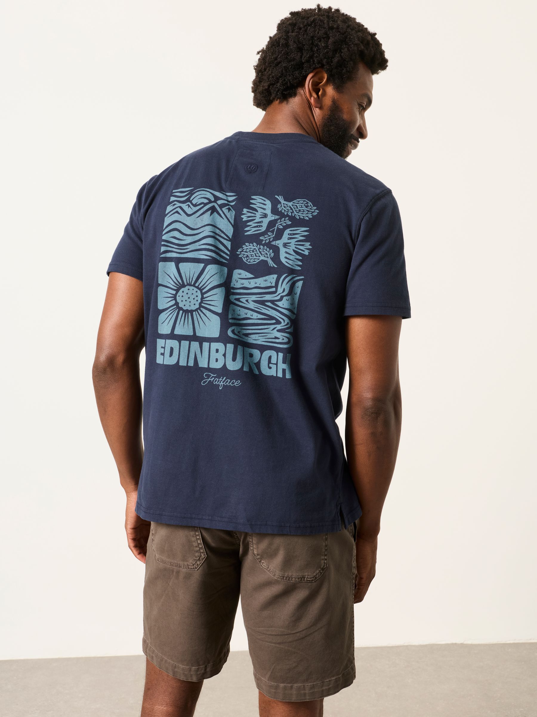 Navy Edinburgh Graphic T-Shirt - Image 1 of 6 Navy Edinburgh Graphic T-Shirt - Image 1 of 6