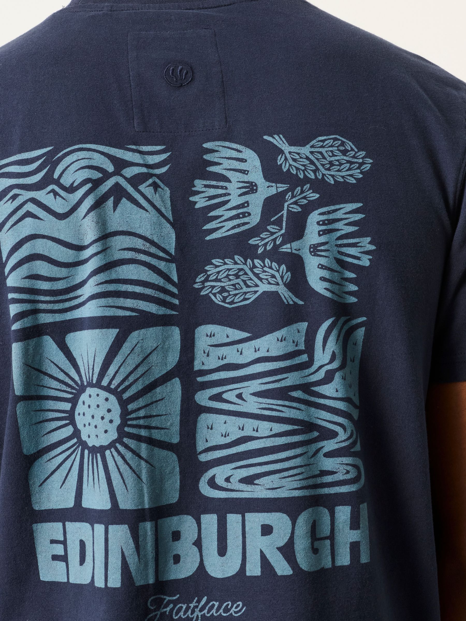 Navy Edinburgh Graphic  T-Shirt - Image 3 of 6