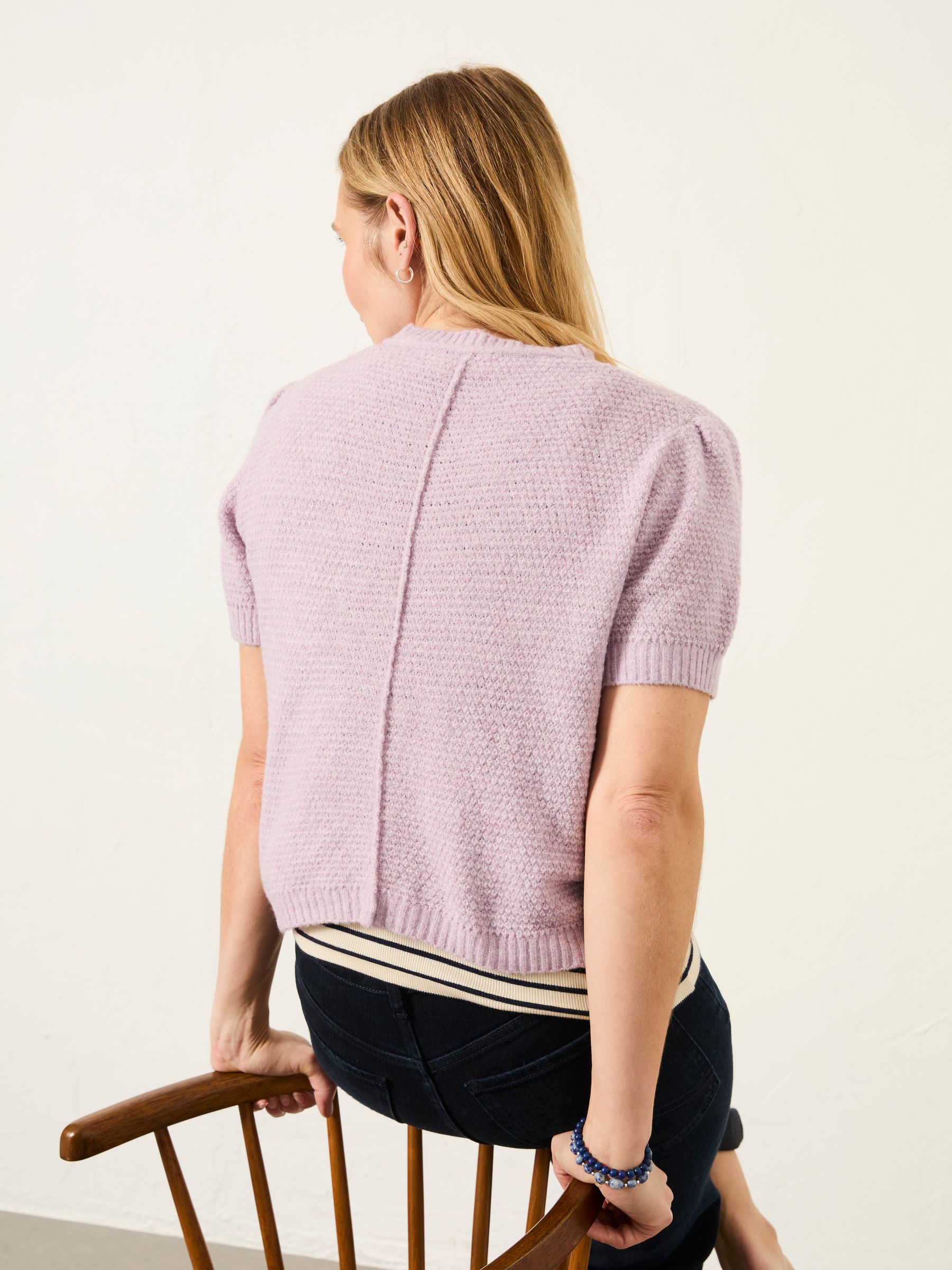 Sadie Lilac Purple Knitted TShirt - Image 2 of 5