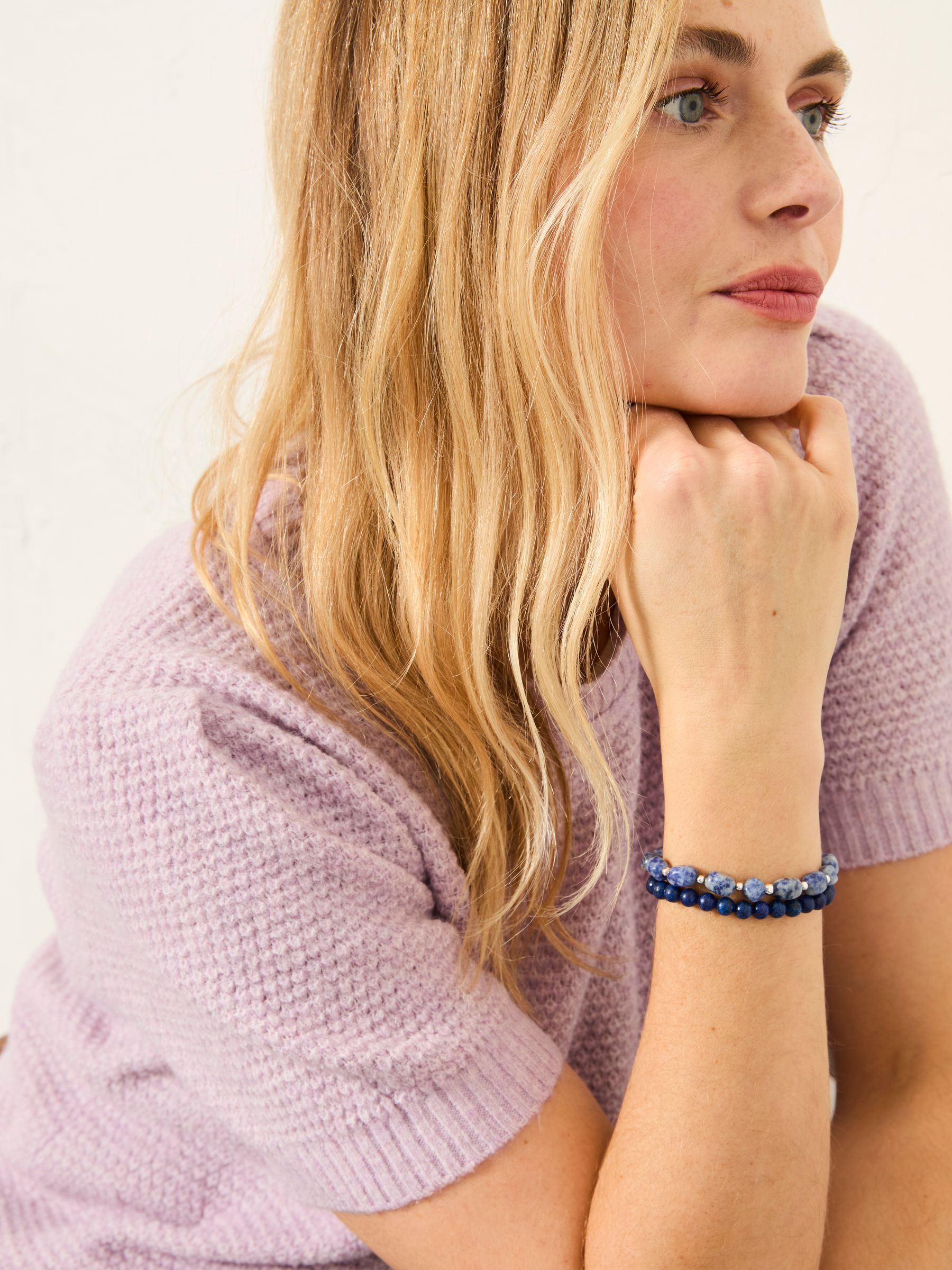 Sadie Lilac Purple Knitted TShirt - Image 4 of 5