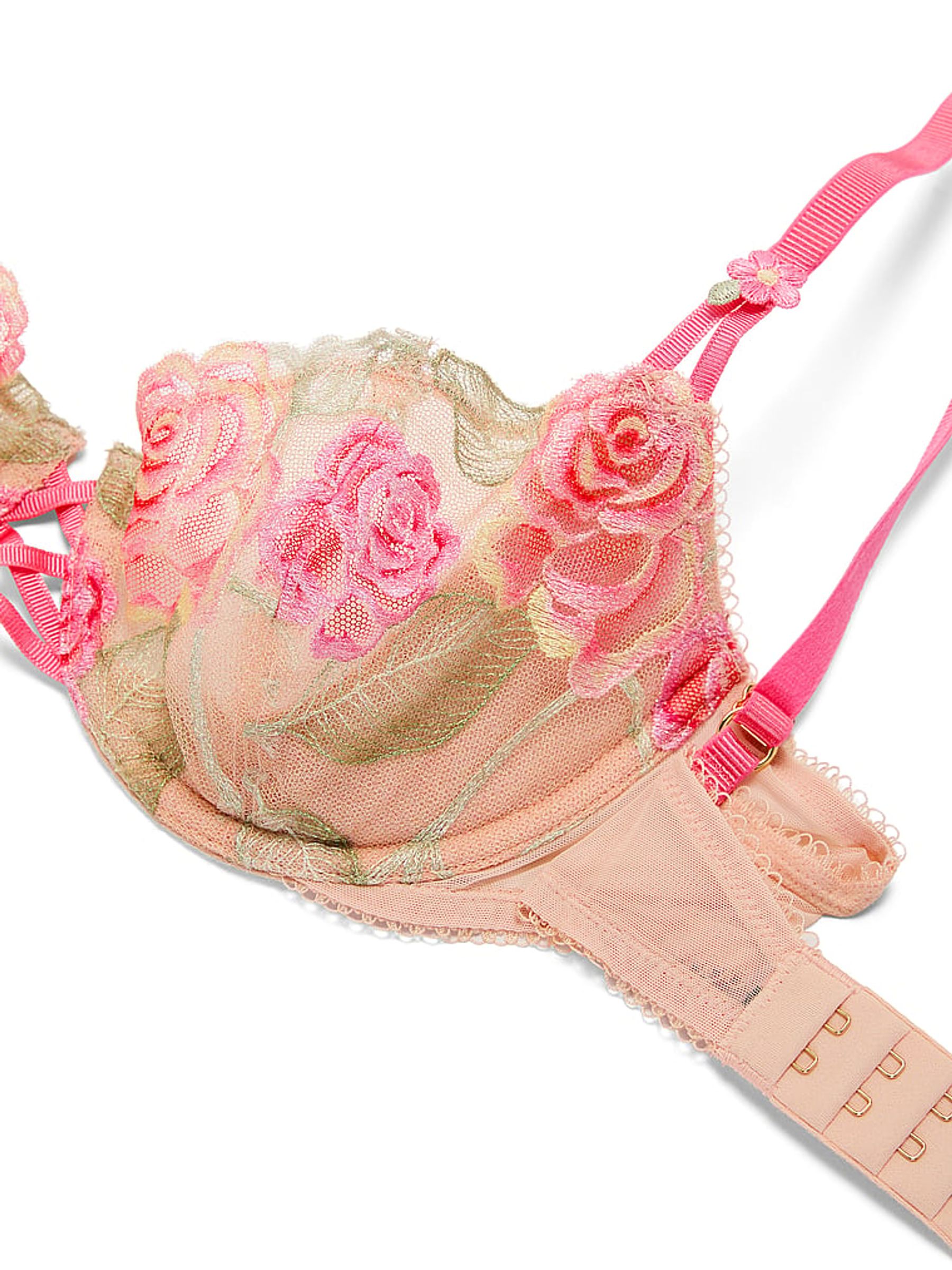 Sweet Melody Pink Unlined Balcony Embroidered Bra - Image 4 of 4 Sweet Melody Pink Unlined Balcony Embroidered Bra - Image 4 of 4