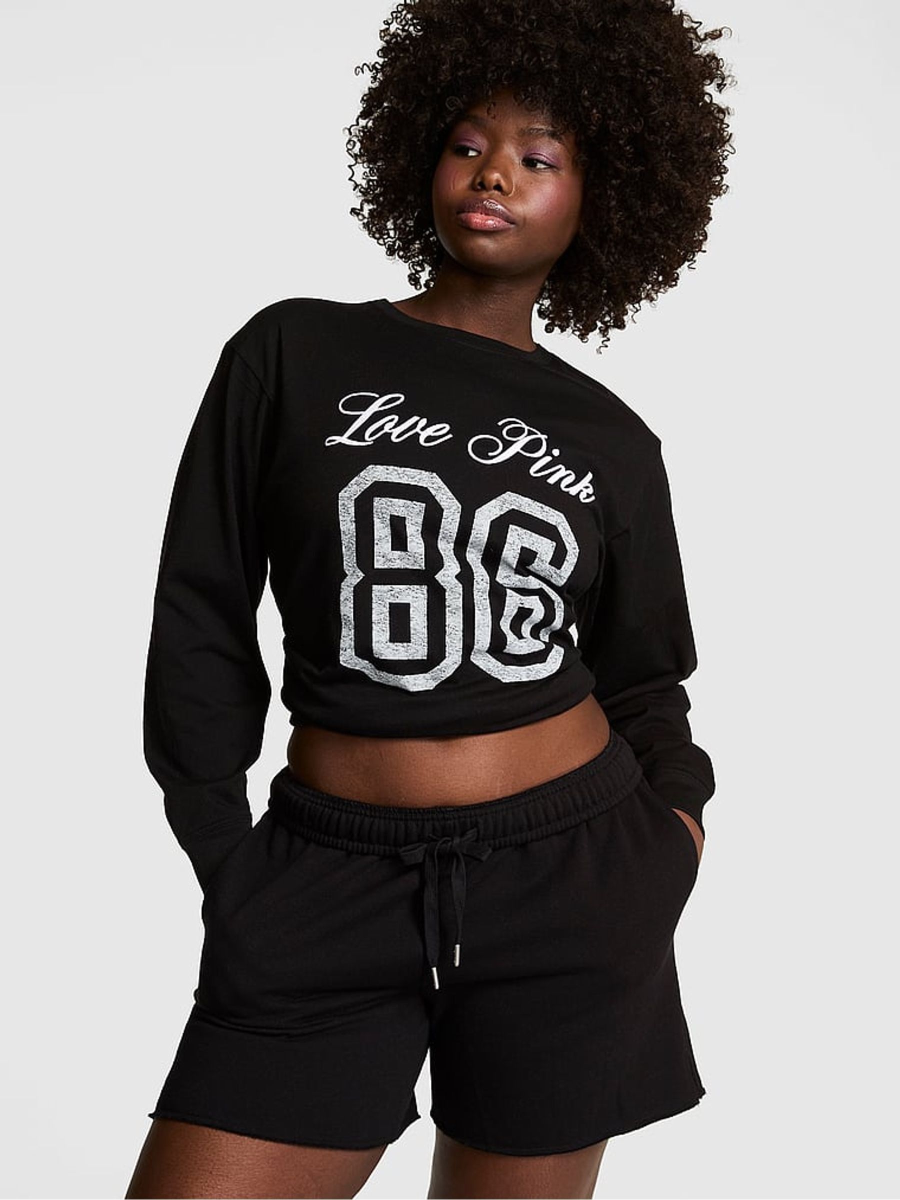 Black Cotton Long Sleeve T-Shirt - Image 1 of 2