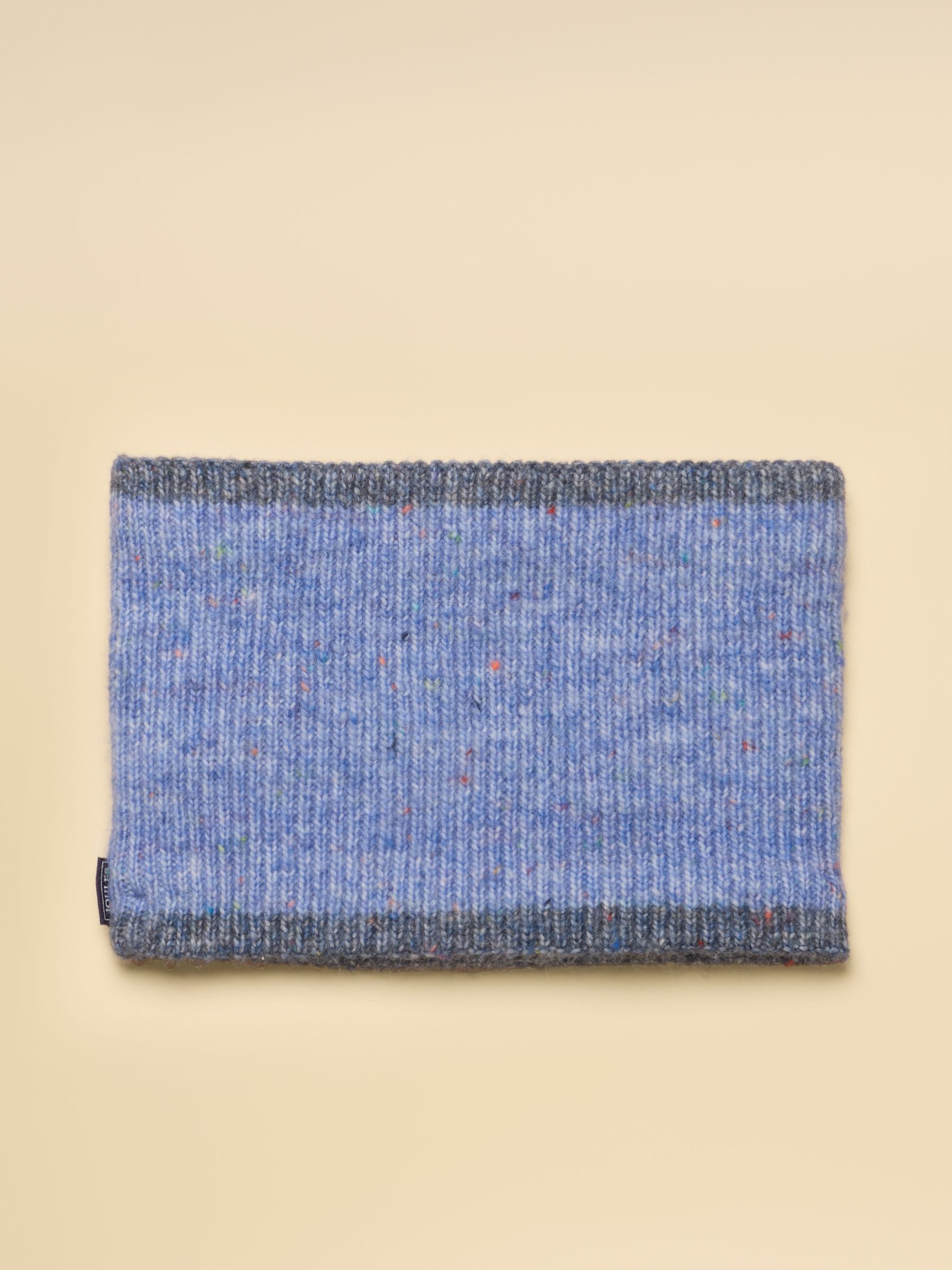 Colour Block Blue Lined Snood - Image 2 of 3 Colour Block Blue Lined Snood - Image 2 of 3