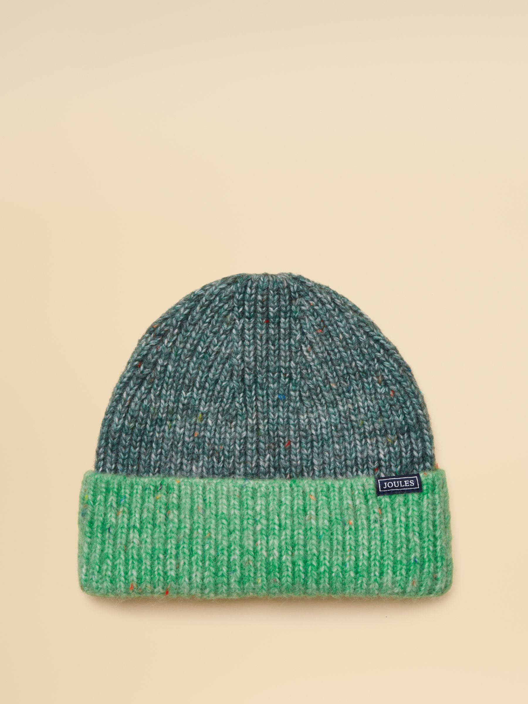 Colourblock Green Beanie Hat - Image 1 of 3