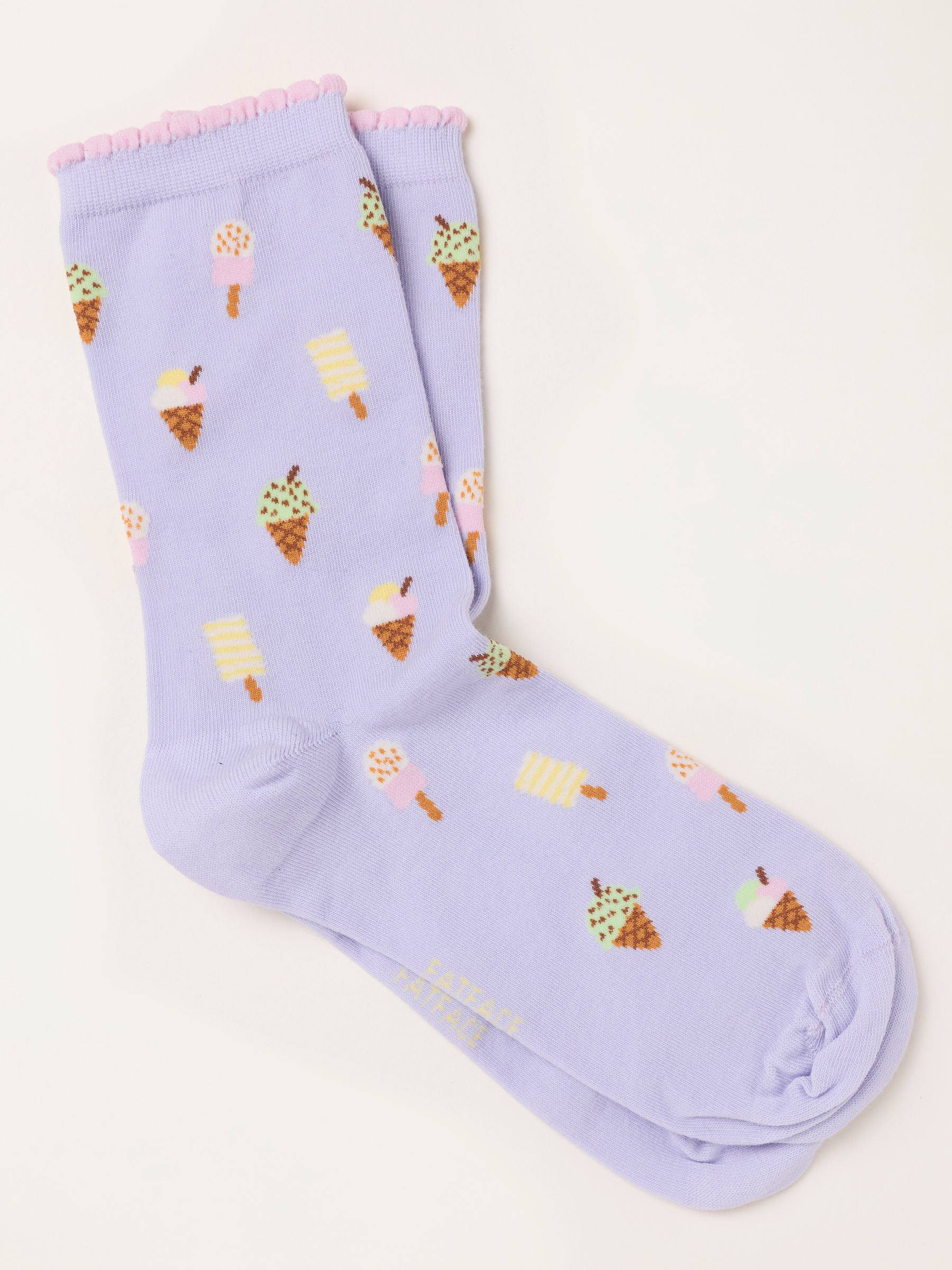 Lilac Purple Ice Cream Socks - Image 1 of 2 Lilac Purple Ice Cream Socks - Image 1 of 2