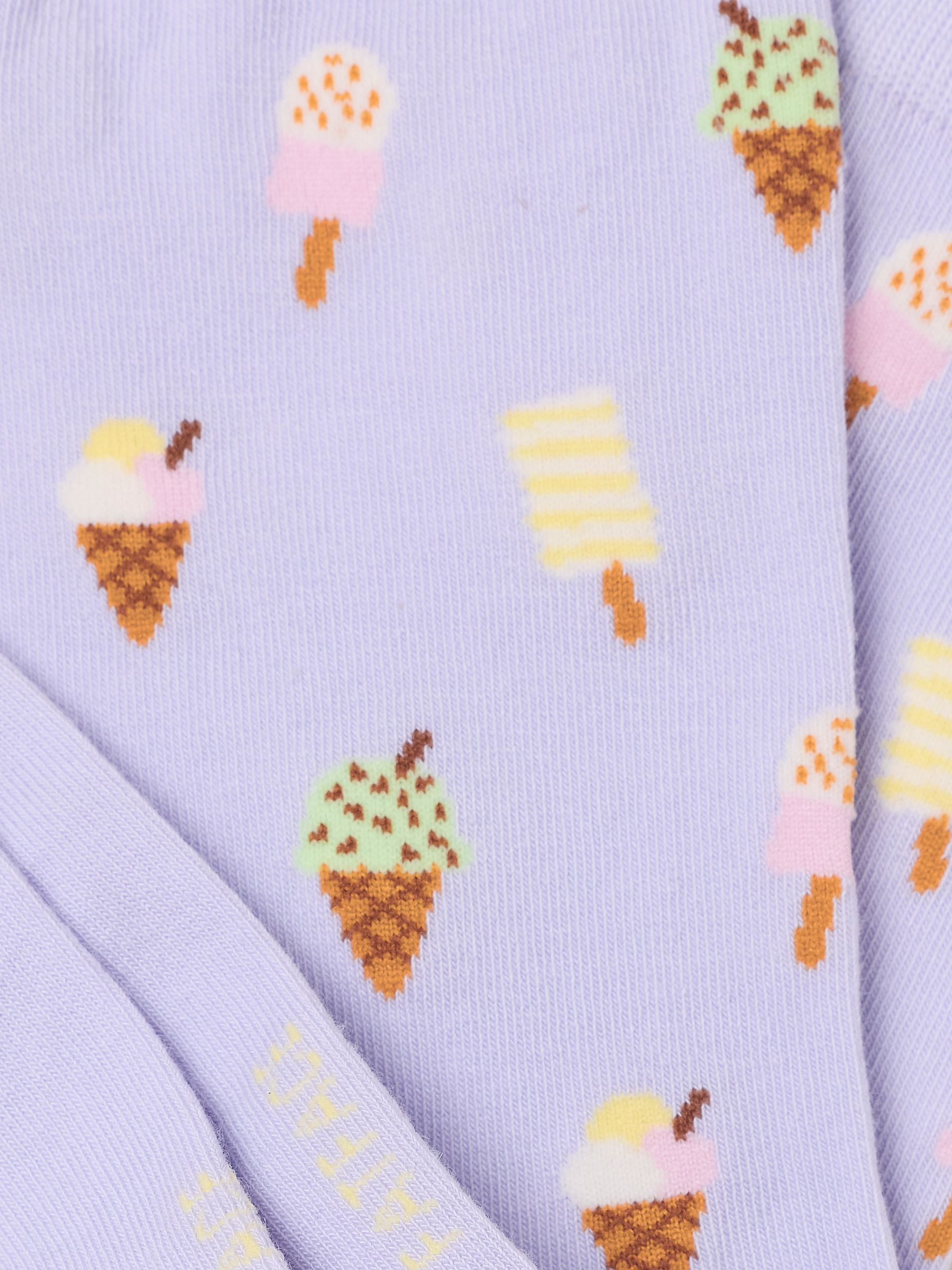Lilac Purple Ice Cream Socks - Image 2 of 2 Lilac Purple Ice Cream Socks - Image 2 of 2
