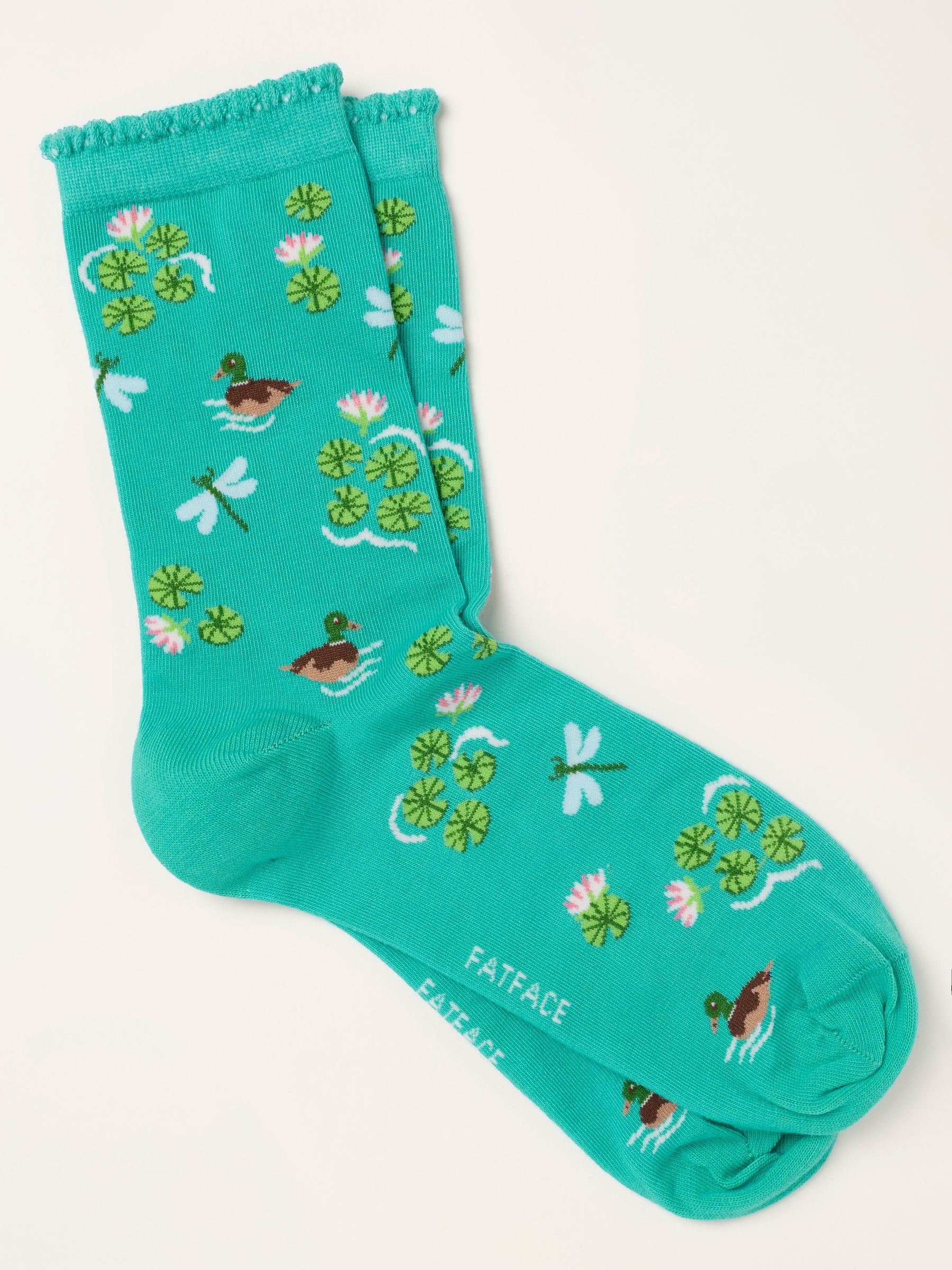 Turquoise Blue Duck Pond Socks - Image 1 of 2